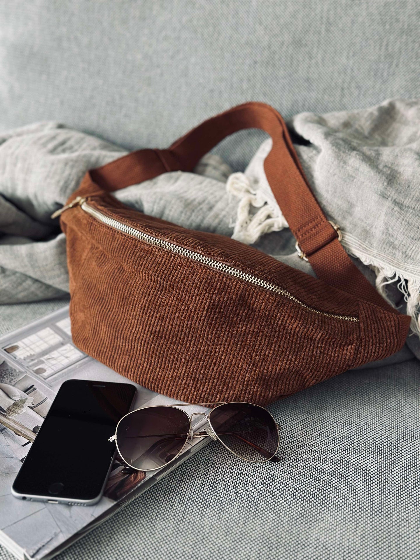Bumbag - Whisky-Samt