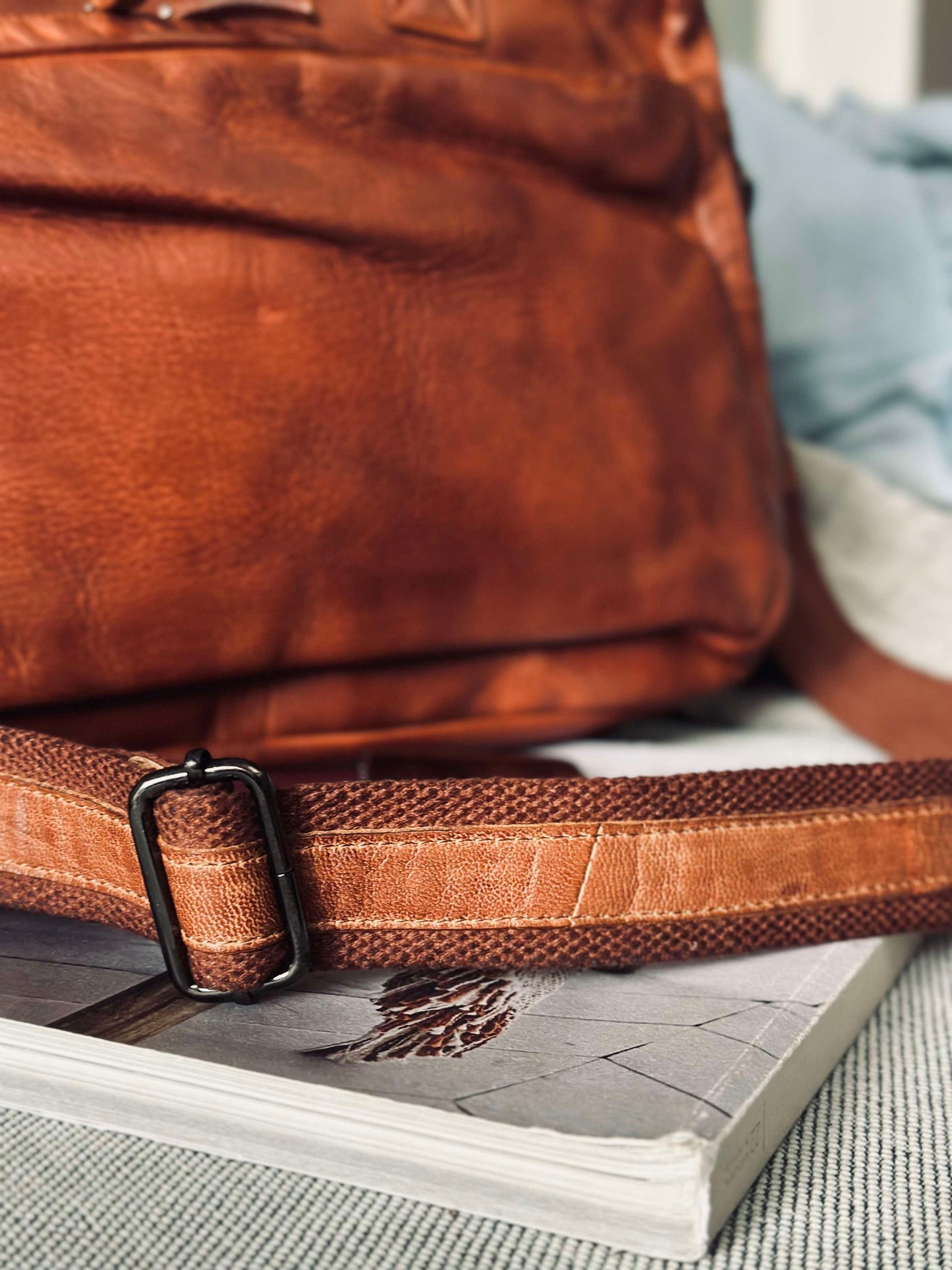 Arbeitstasche - Cognac Cow leather
