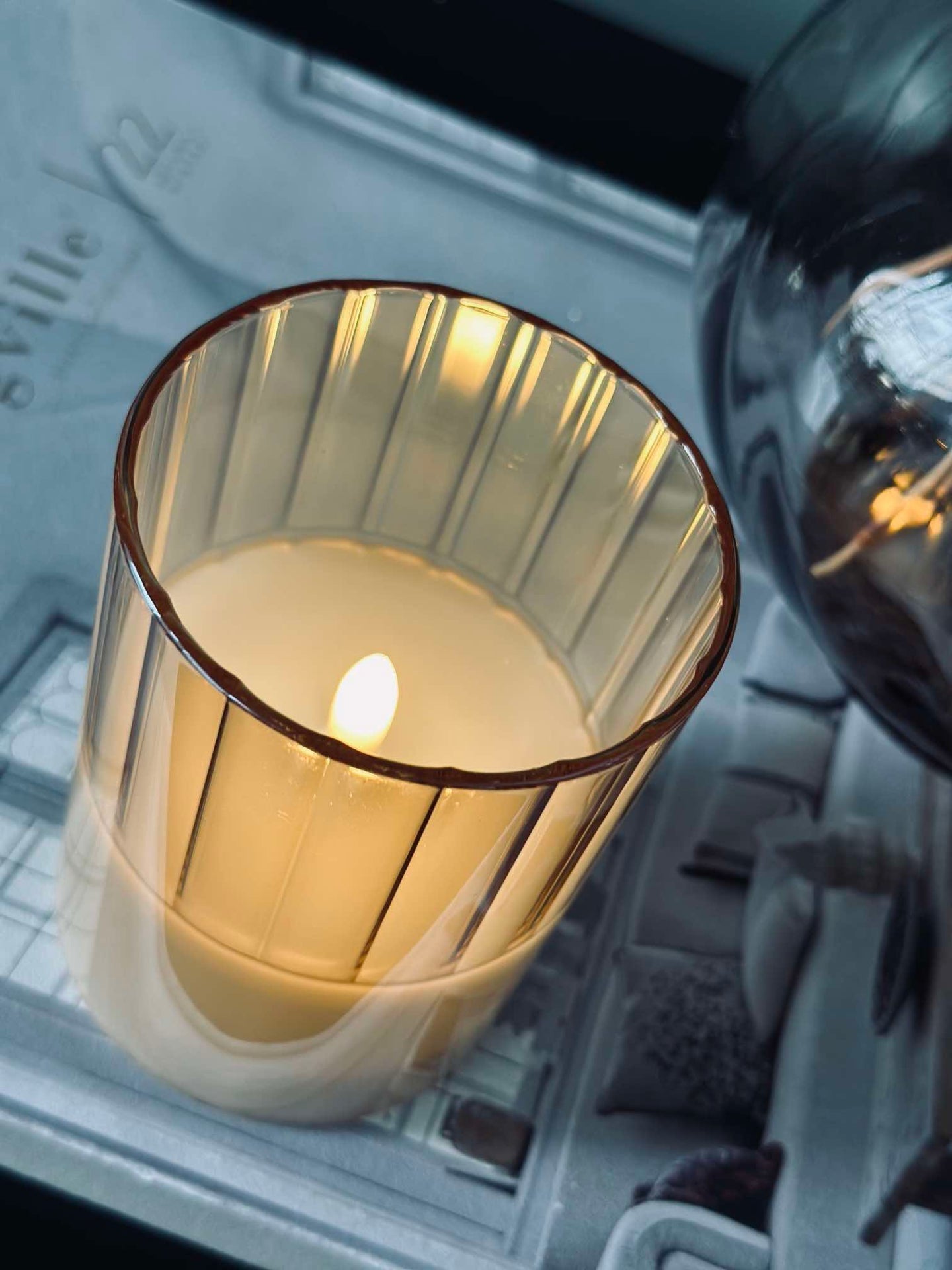 LED-Licht im Kerzenhalter - Amber