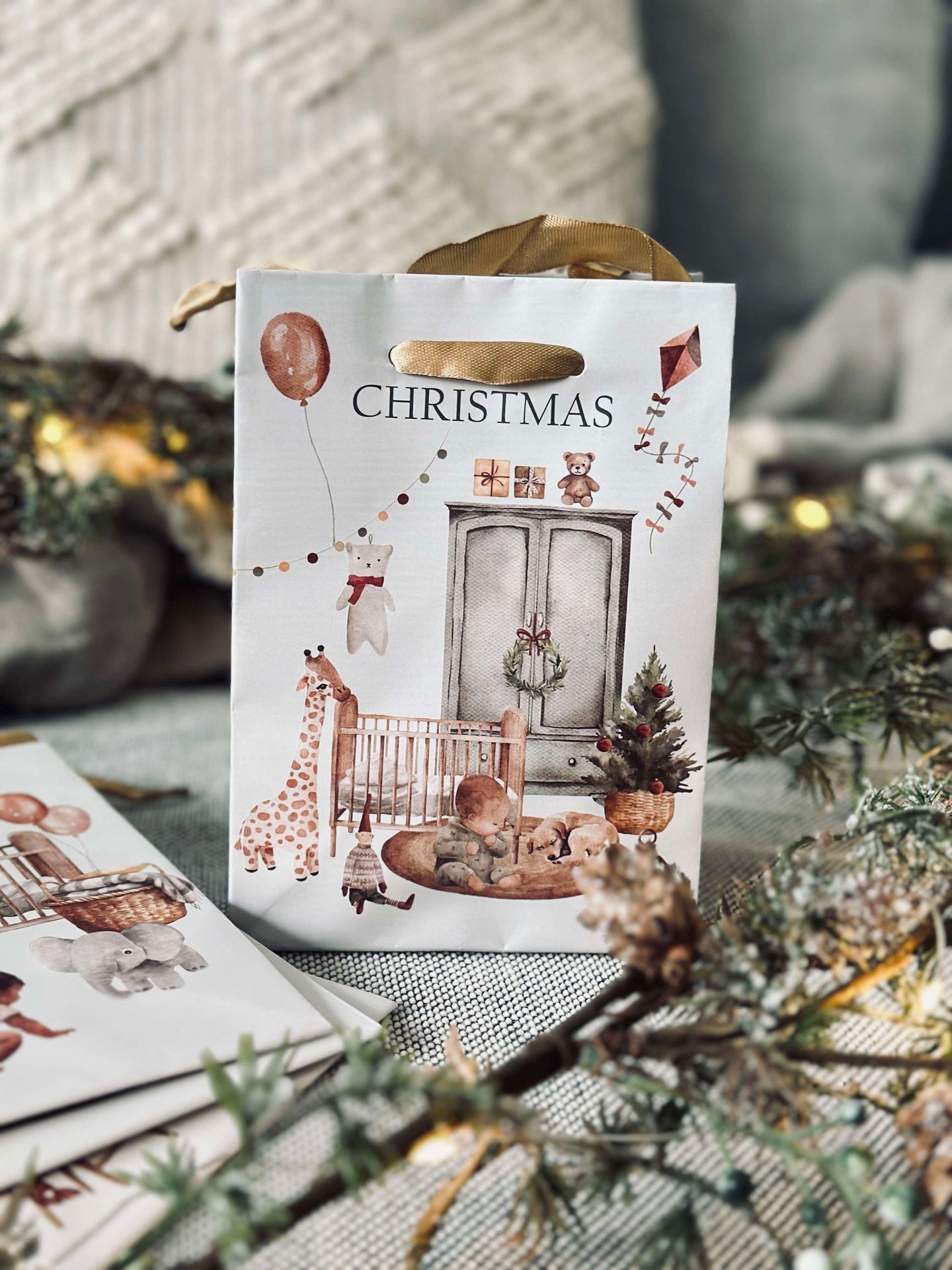 Geschenktüte Weihnachtsmotiv - 1 Stk.