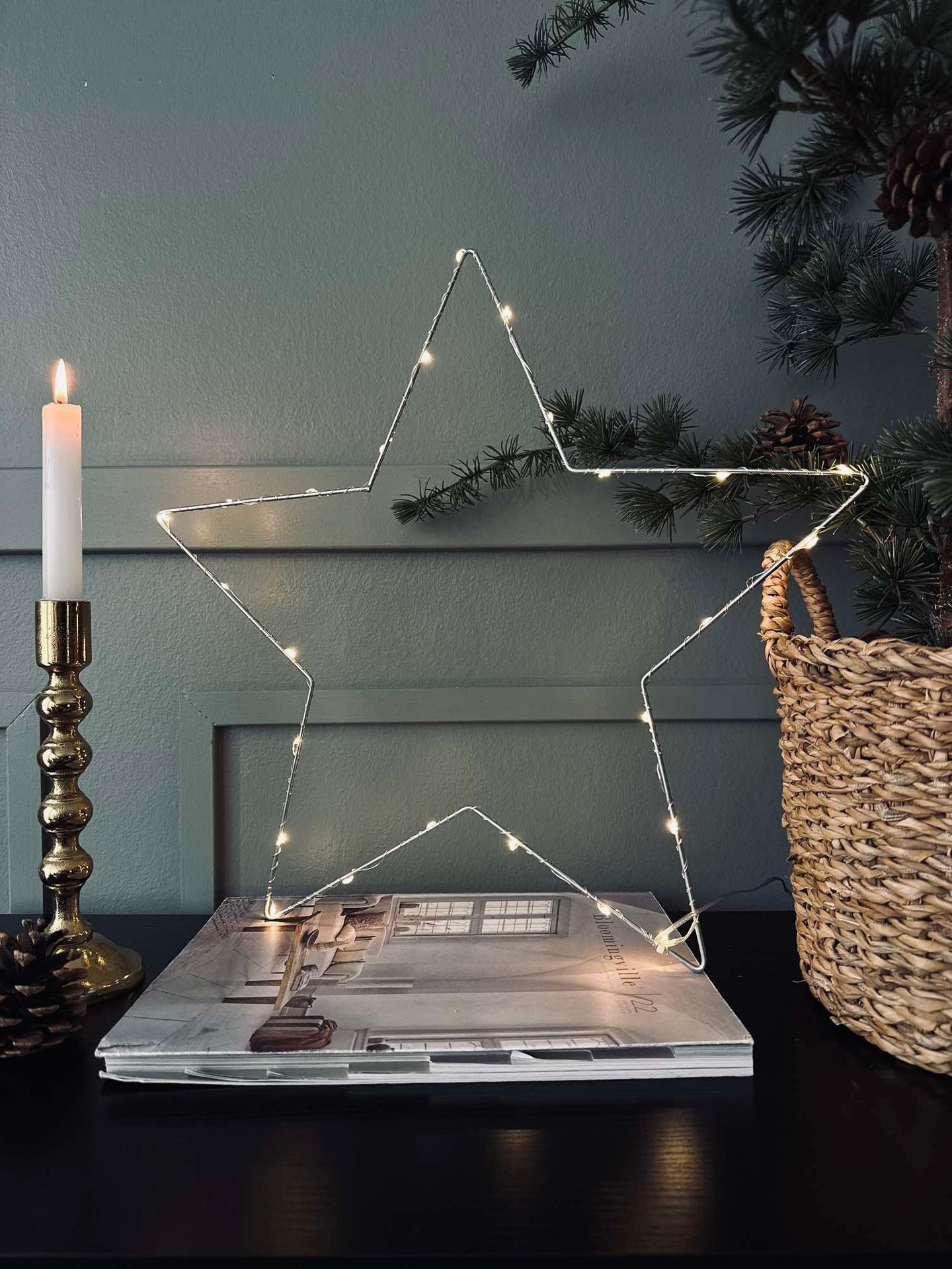 LED-Stern Silber 45 cm - für Innen- und Außenbereich zugelassen