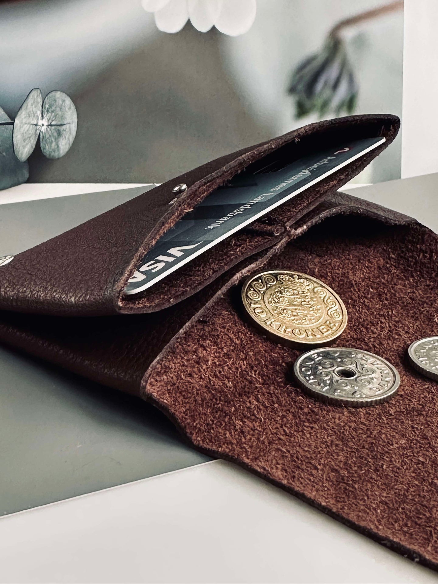 Portemonnaie Aura klein Dunkelbraun
