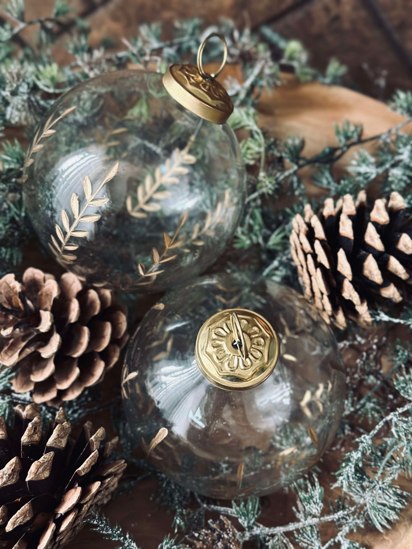 Glas-Weihnachtskugeln - 2er-Set