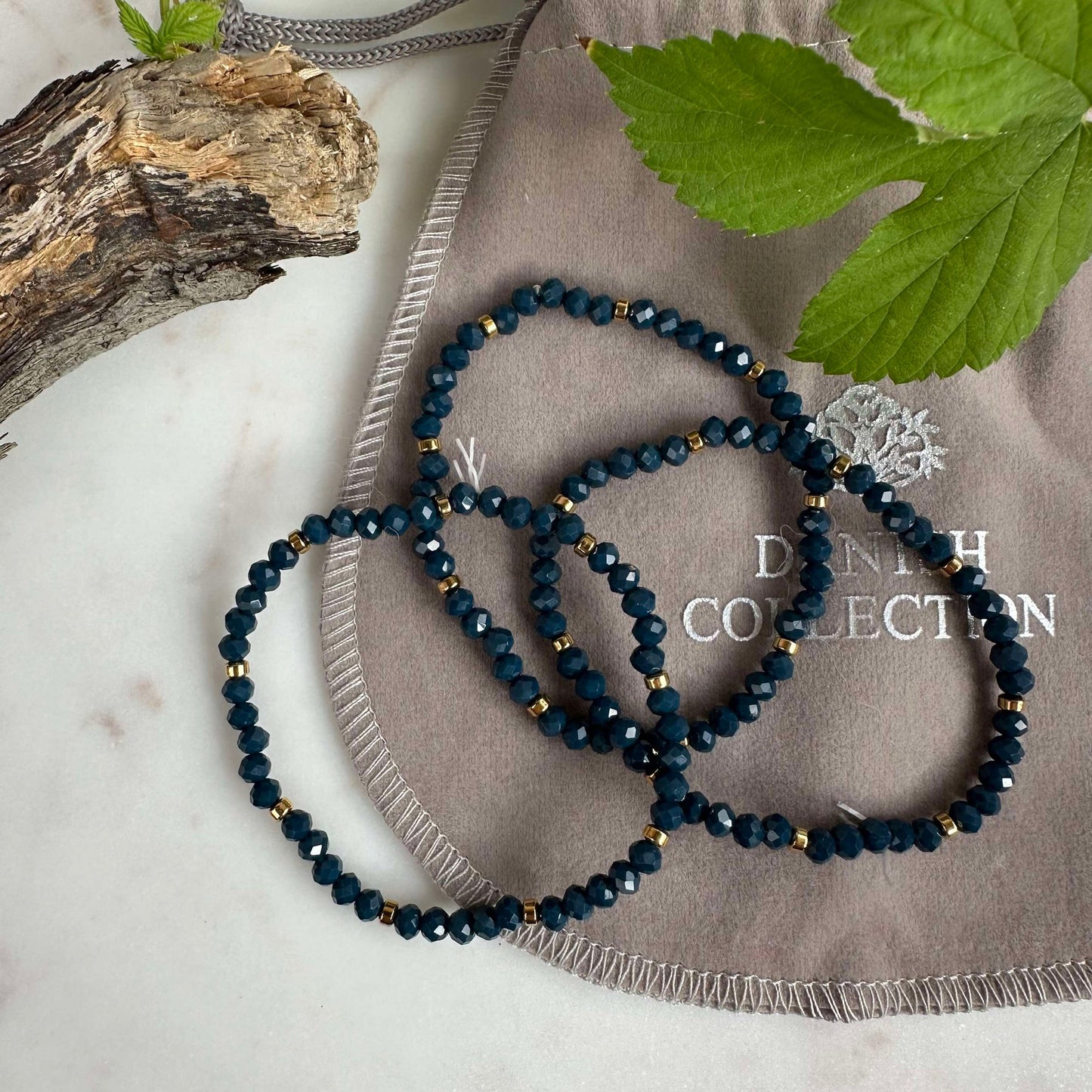 Armband Merle Meerblau - Set mit 3 Stück