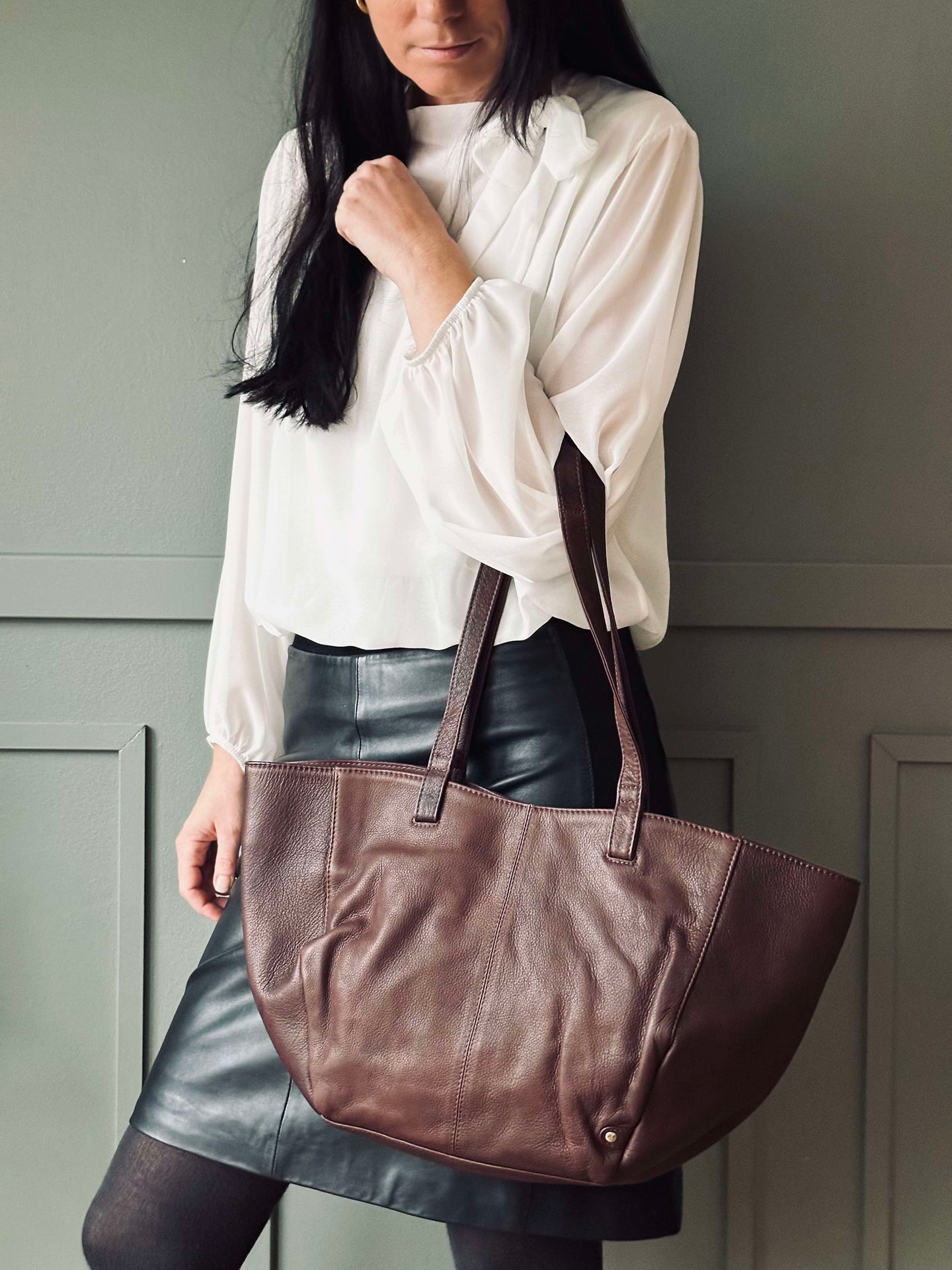 Shopper Aura – Braunes Leder