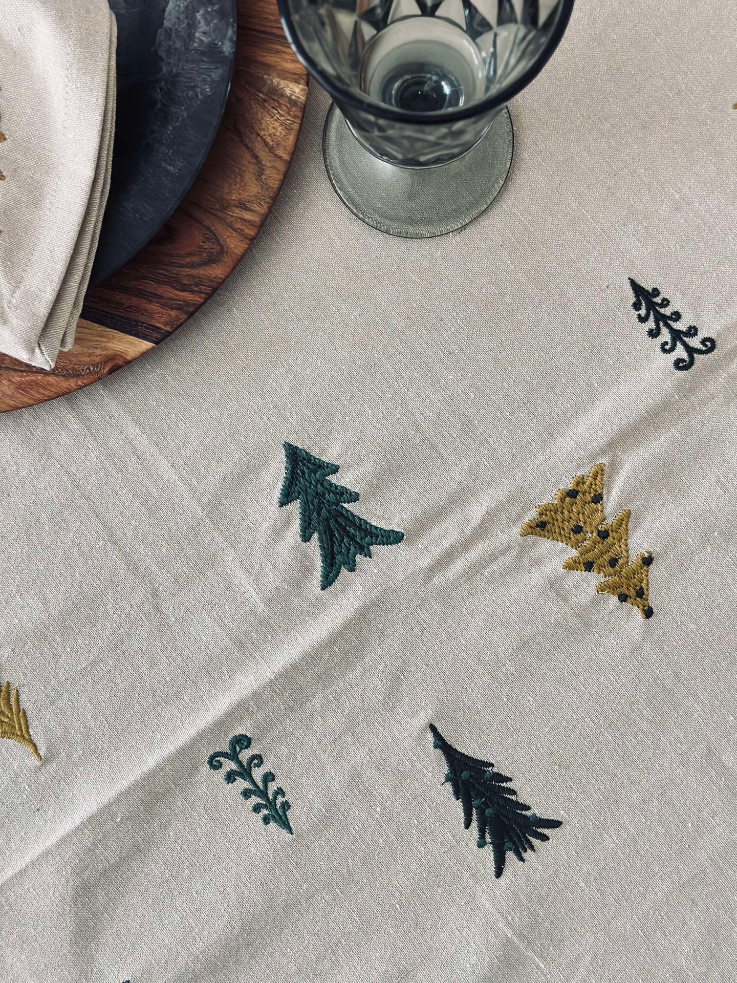 Weihnachtstischdecke Baumwolle - 140x270