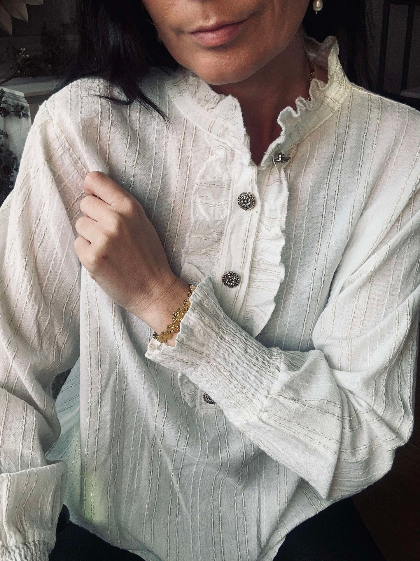 Bluse mit Rüschen