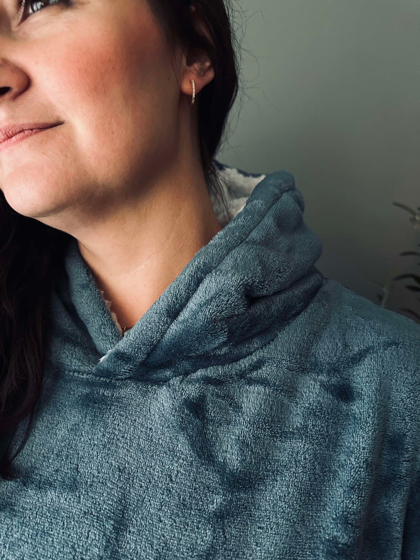 Hoodie Fleece Blau - S-XL