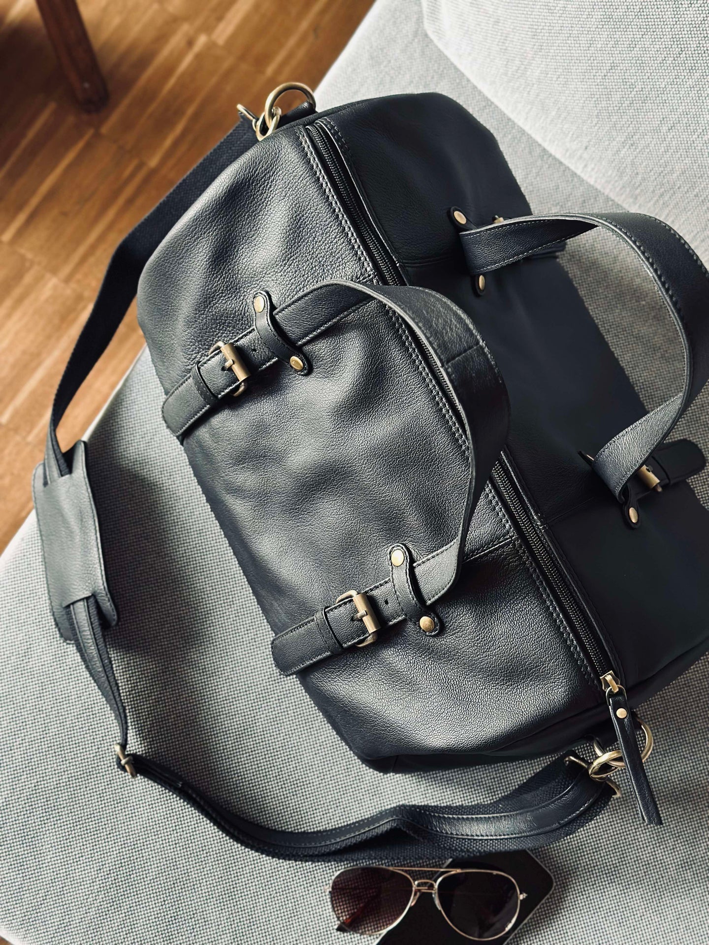 Trainingstasche BLACK leather