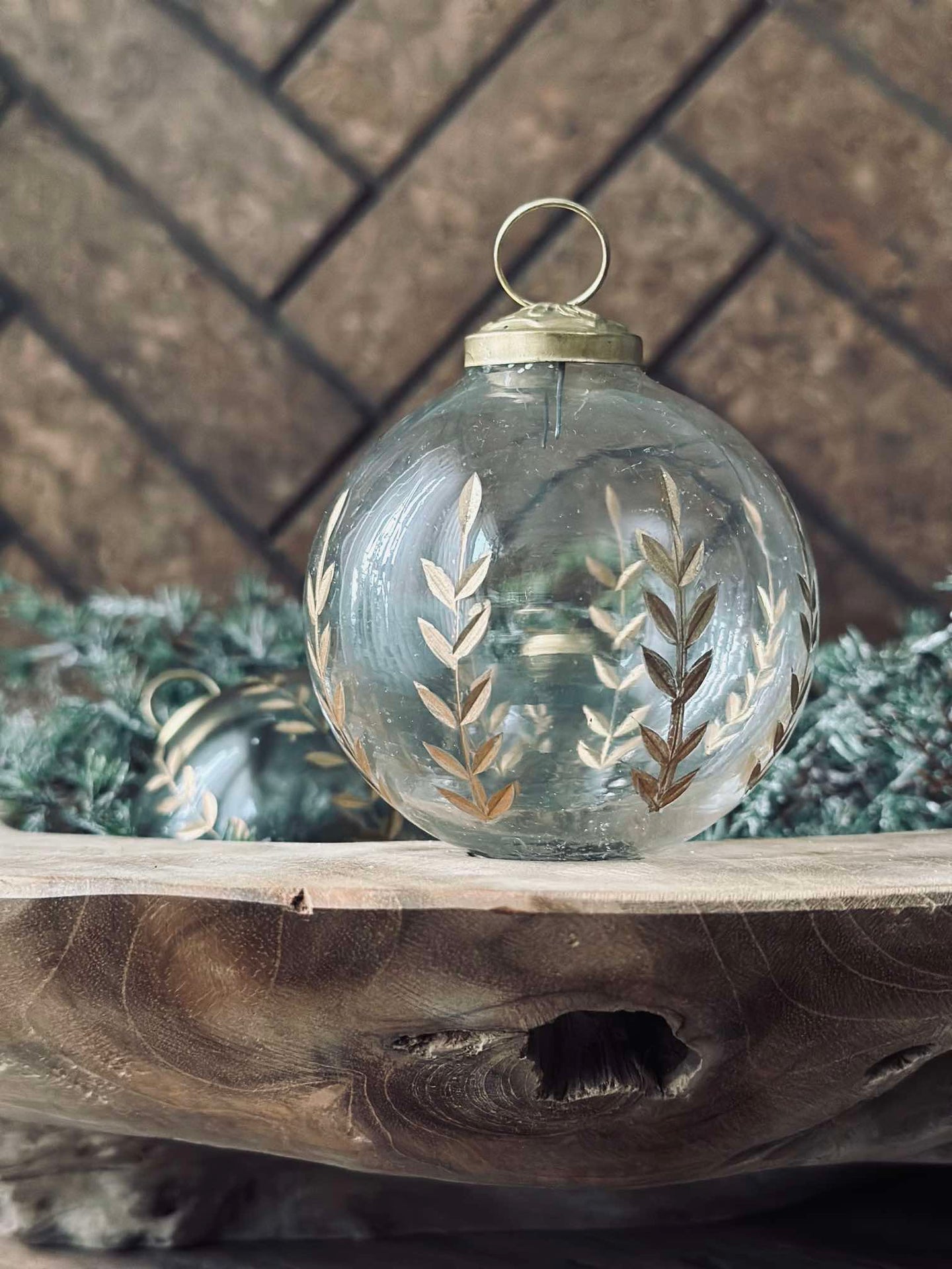 Weihnachtskugeln aus Glas - Set mit 3 Stück