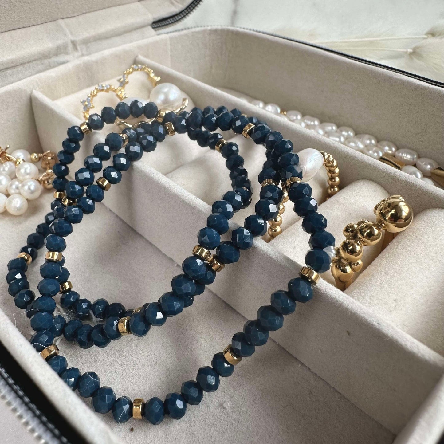 Armband Merle Meerblau - Set mit 3 Stück