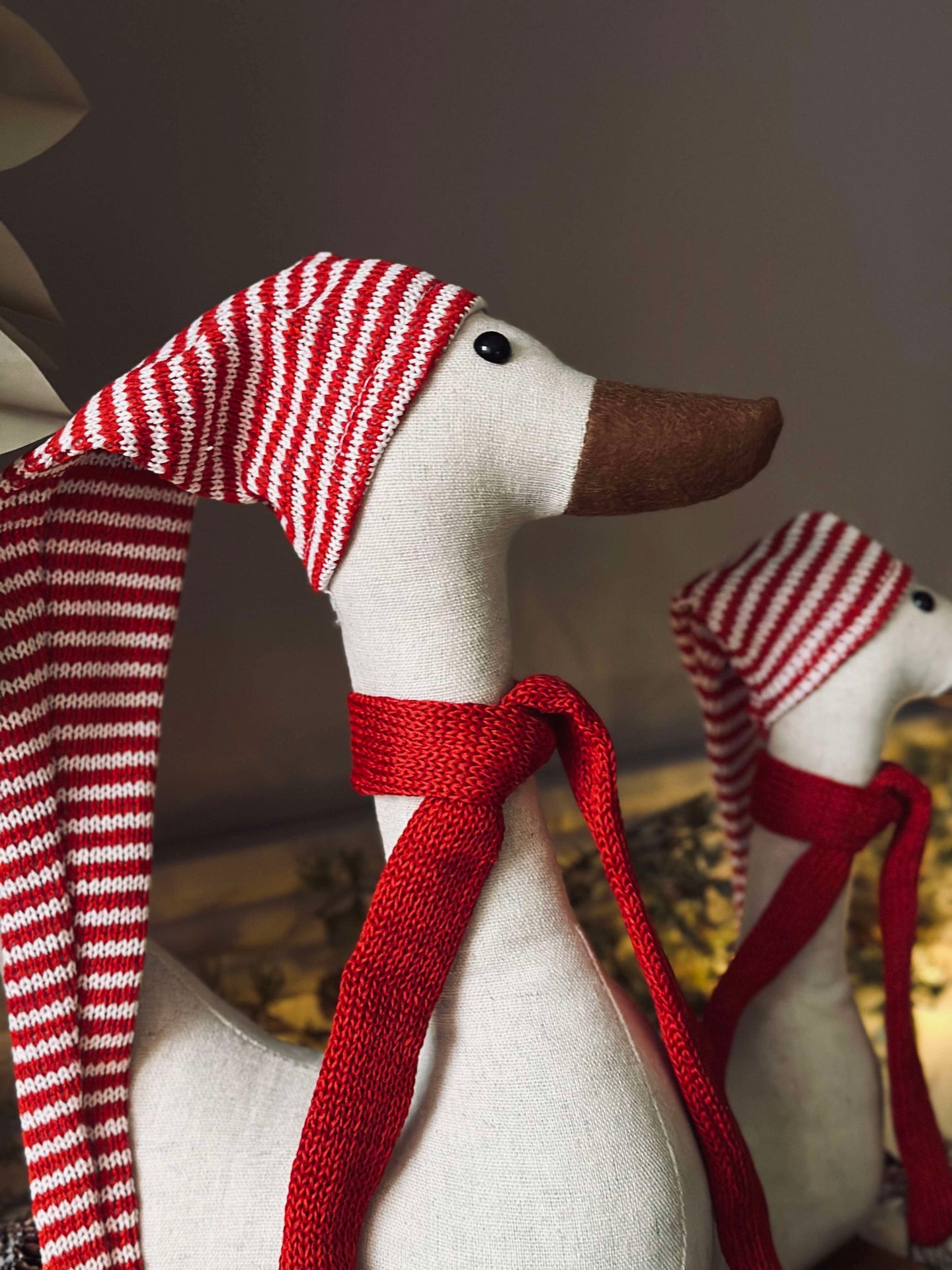 Weihnachtsente mit Mütze - Large