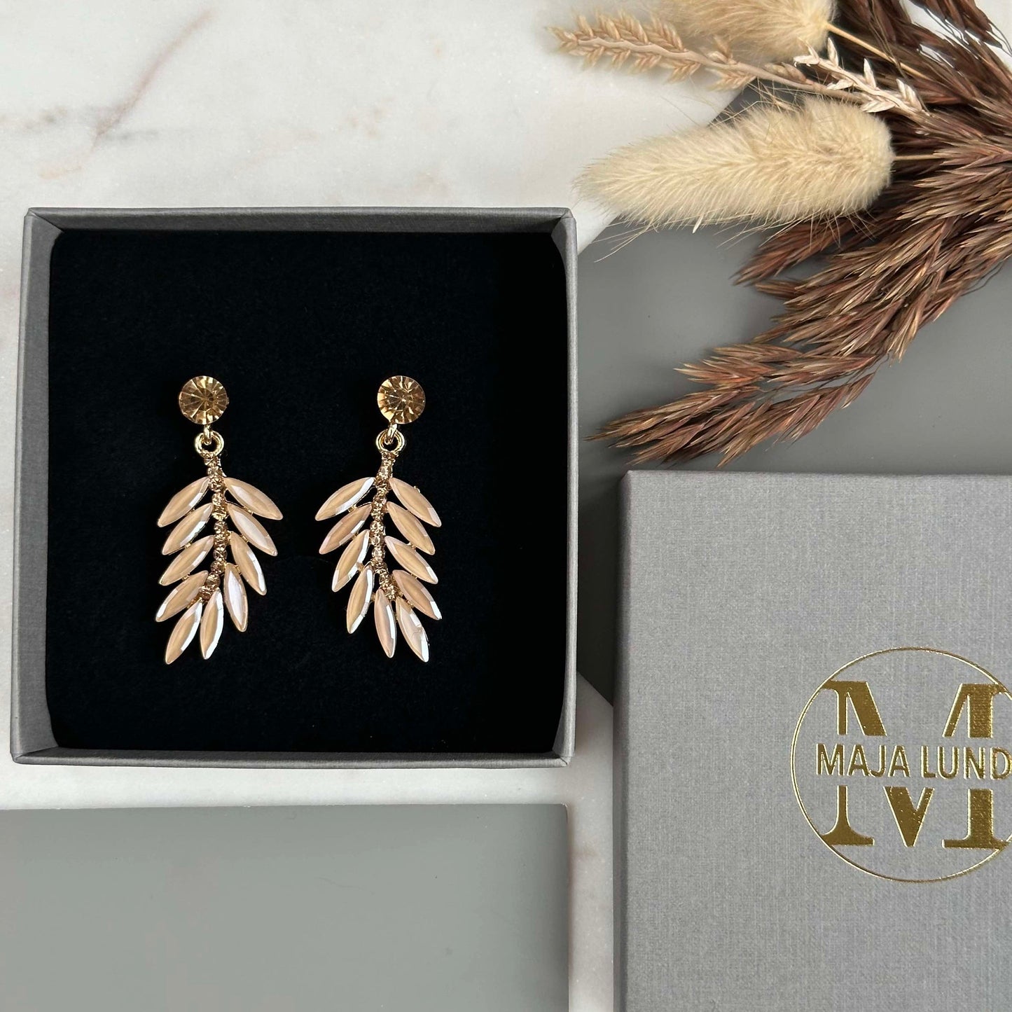 Ohrringe Feather - Golden