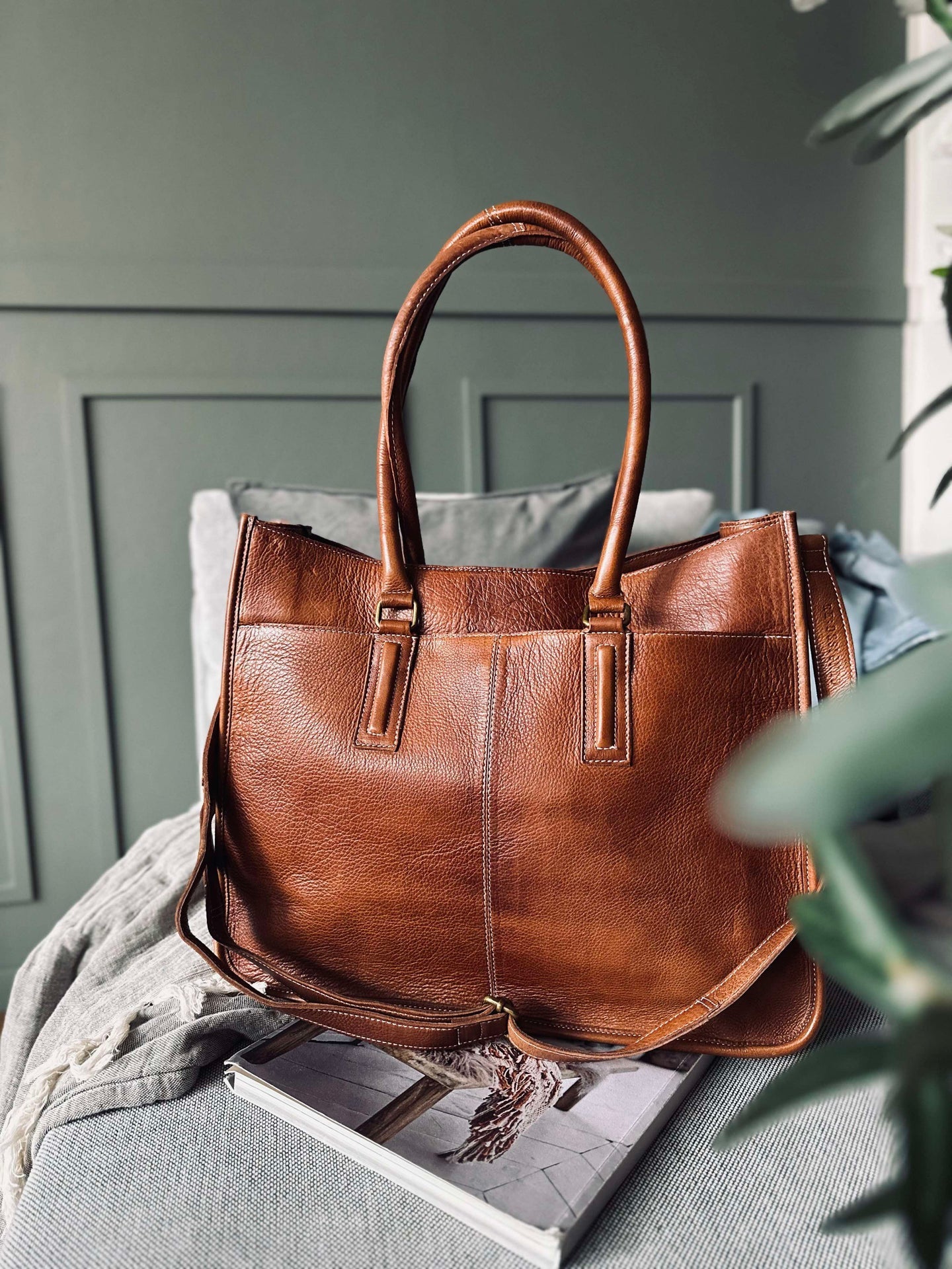 Arbeitstasche - Walnut-Leder