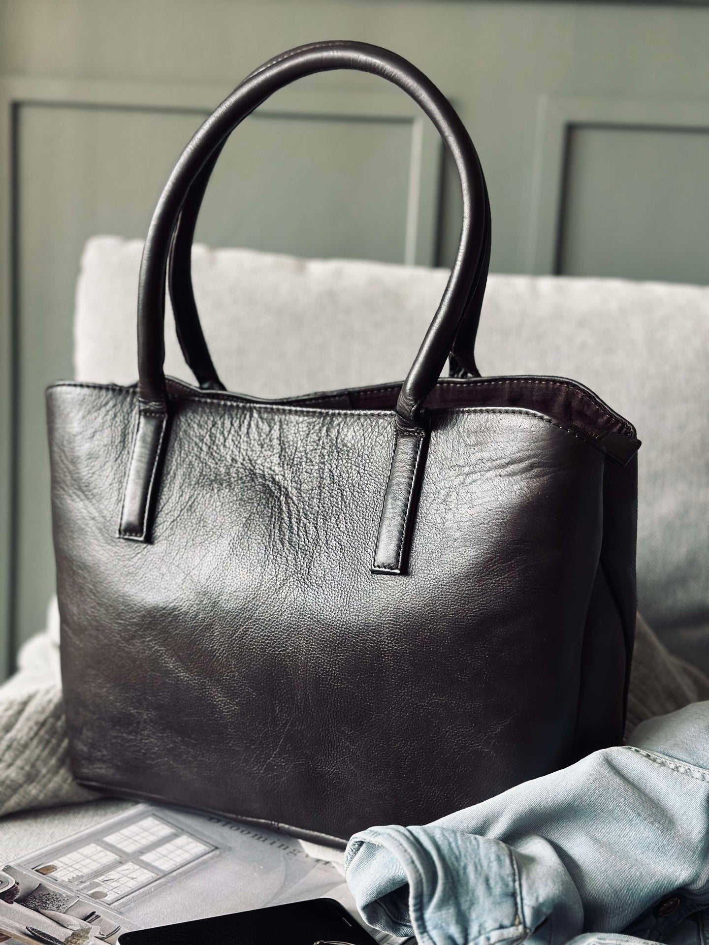 Arbeitstasche / Shopper Braun – Soft Leather