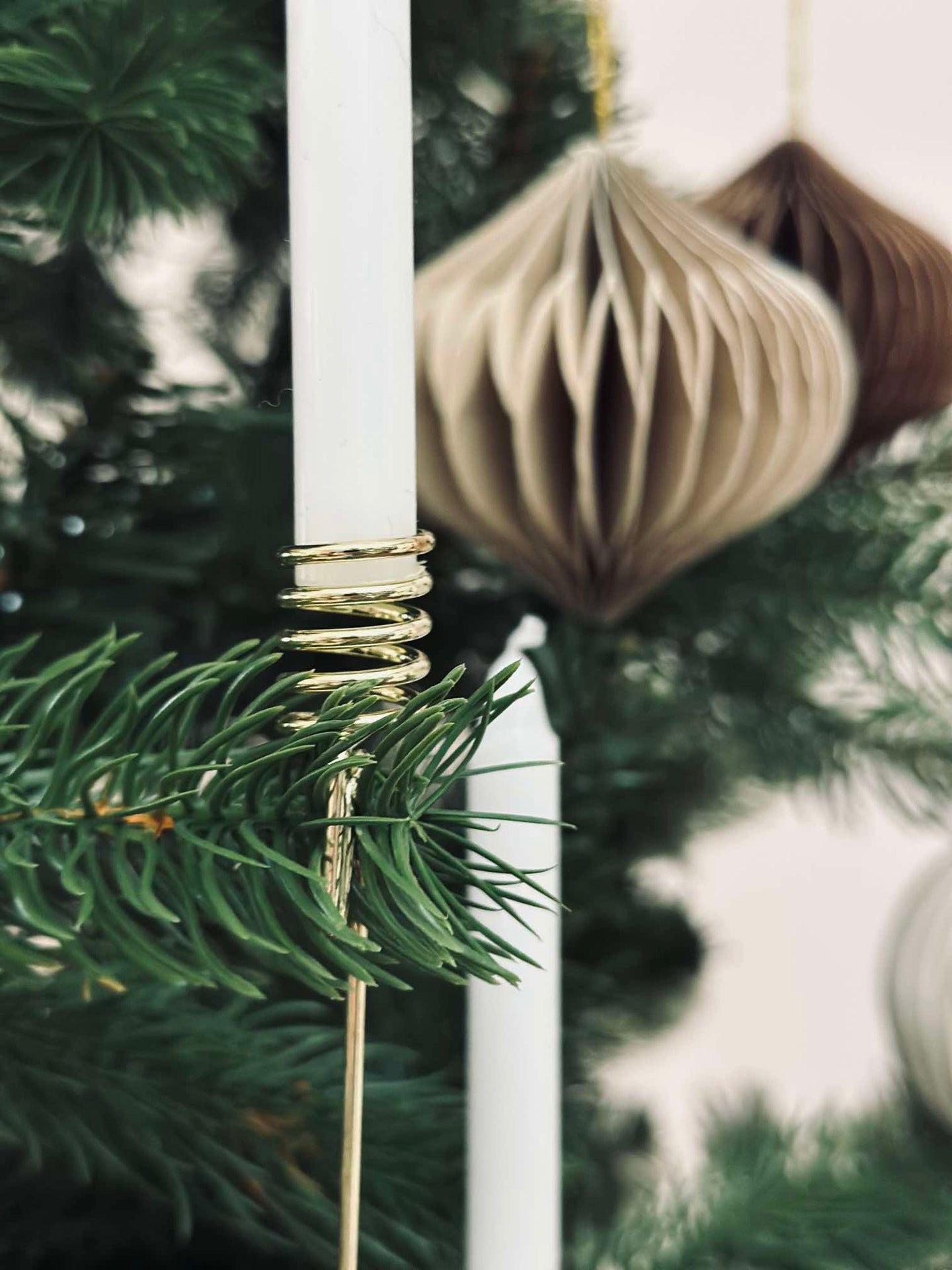 Kerzenhalter für Weihnachtsbaum Gold - 6 Stück