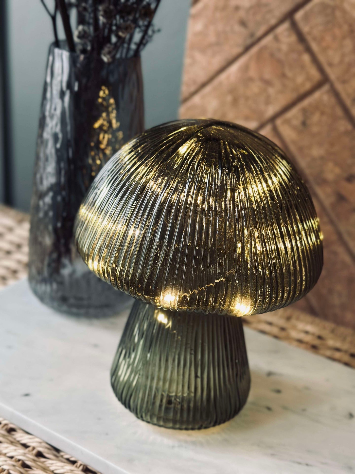 Mushroom mit Rillen 15cm - Grün