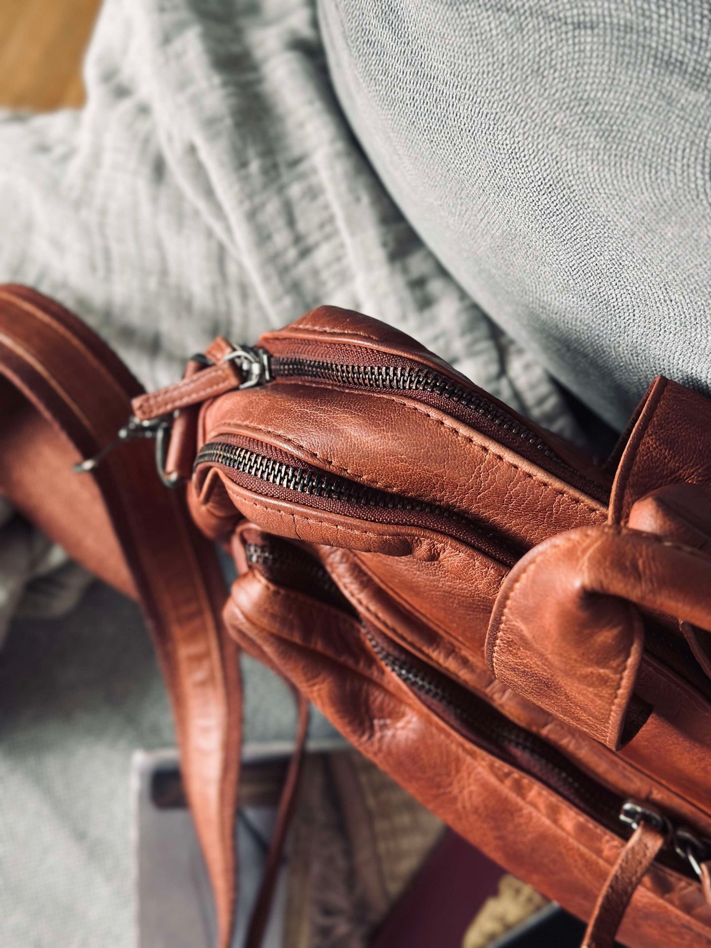 Arbeitstasche - Cognac Cow leather