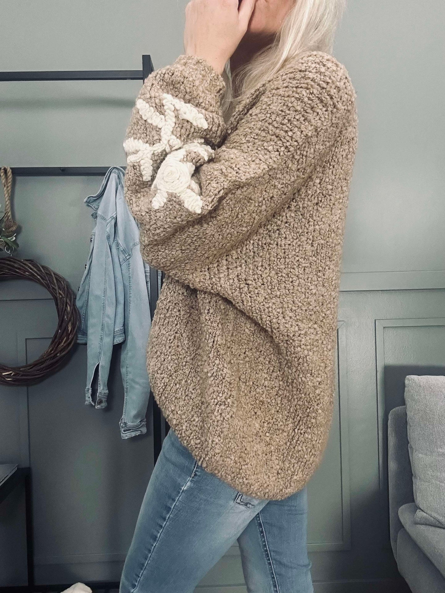 Strick Almond Beige