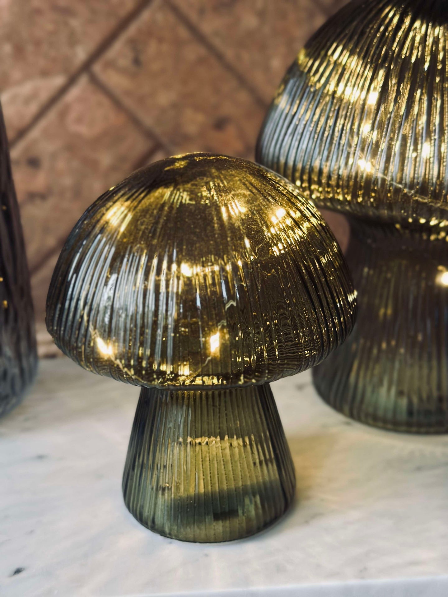 Mushroom mit Rillen 15cm - Grün