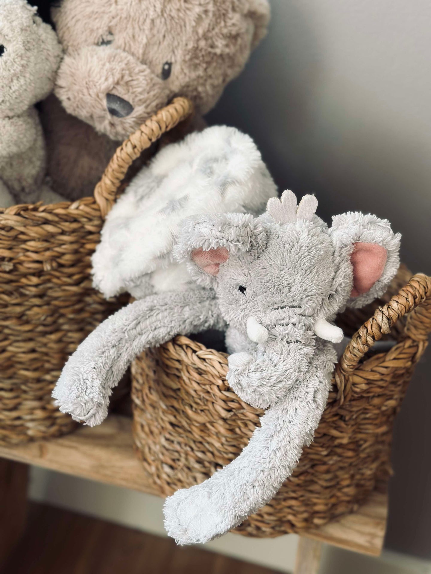 Babydecke mit Kuscheltier - Elefant