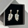 Ohrringe Feather - White