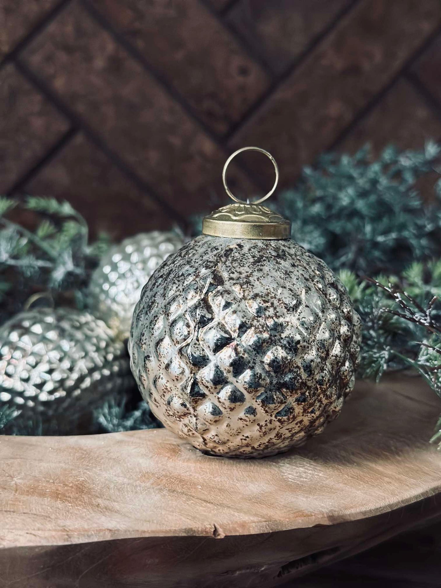 Christbaumkugeln aus Glas Gold - Packung mit 3 Stück