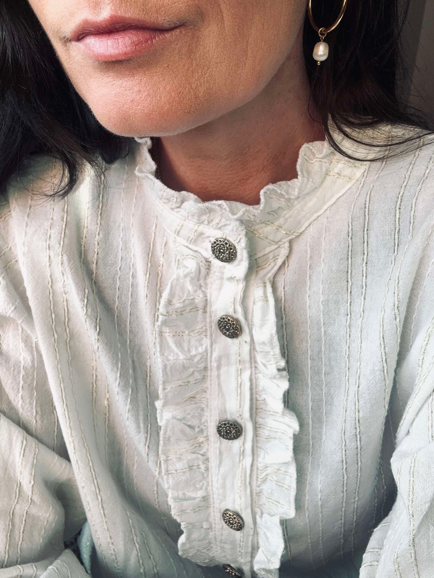 Bluse mit Rüschen