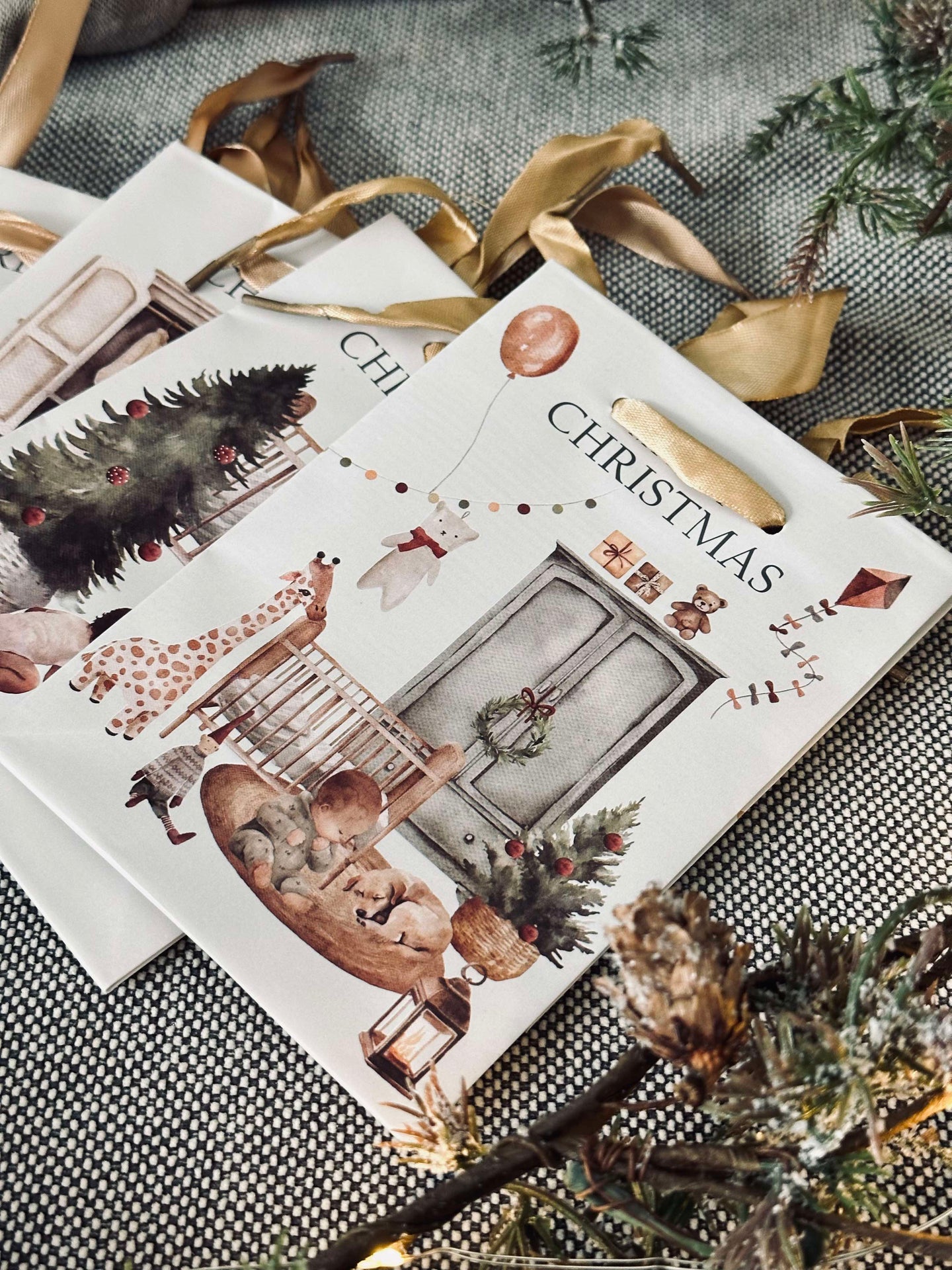 Geschenktüte Weihnachtsmotiv - 1 Stk.
