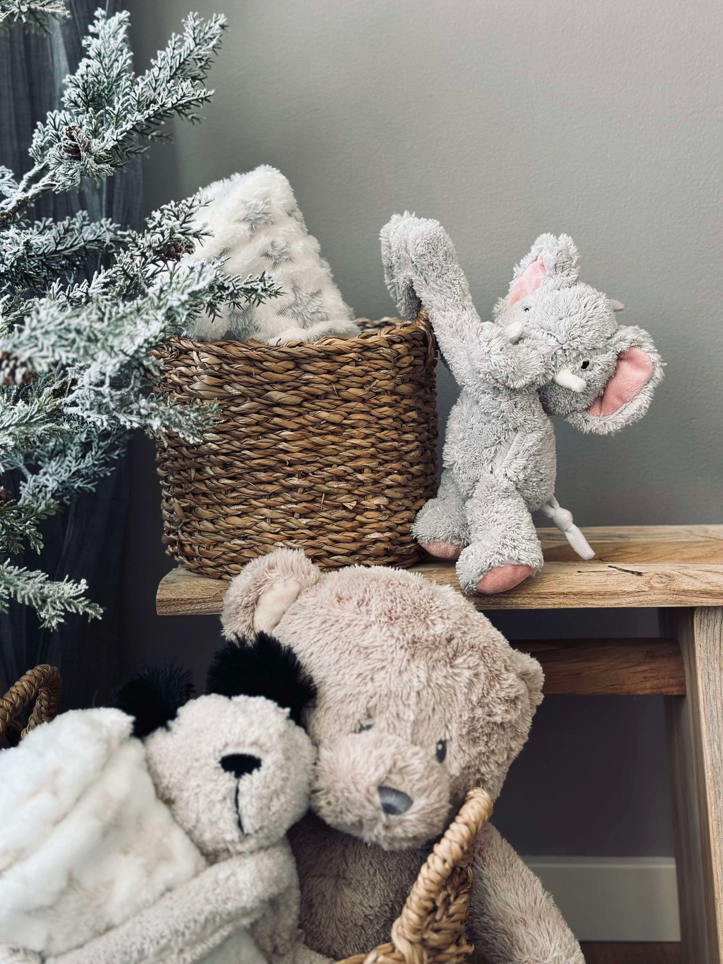 Babydecke mit Kuscheltier - Elefant