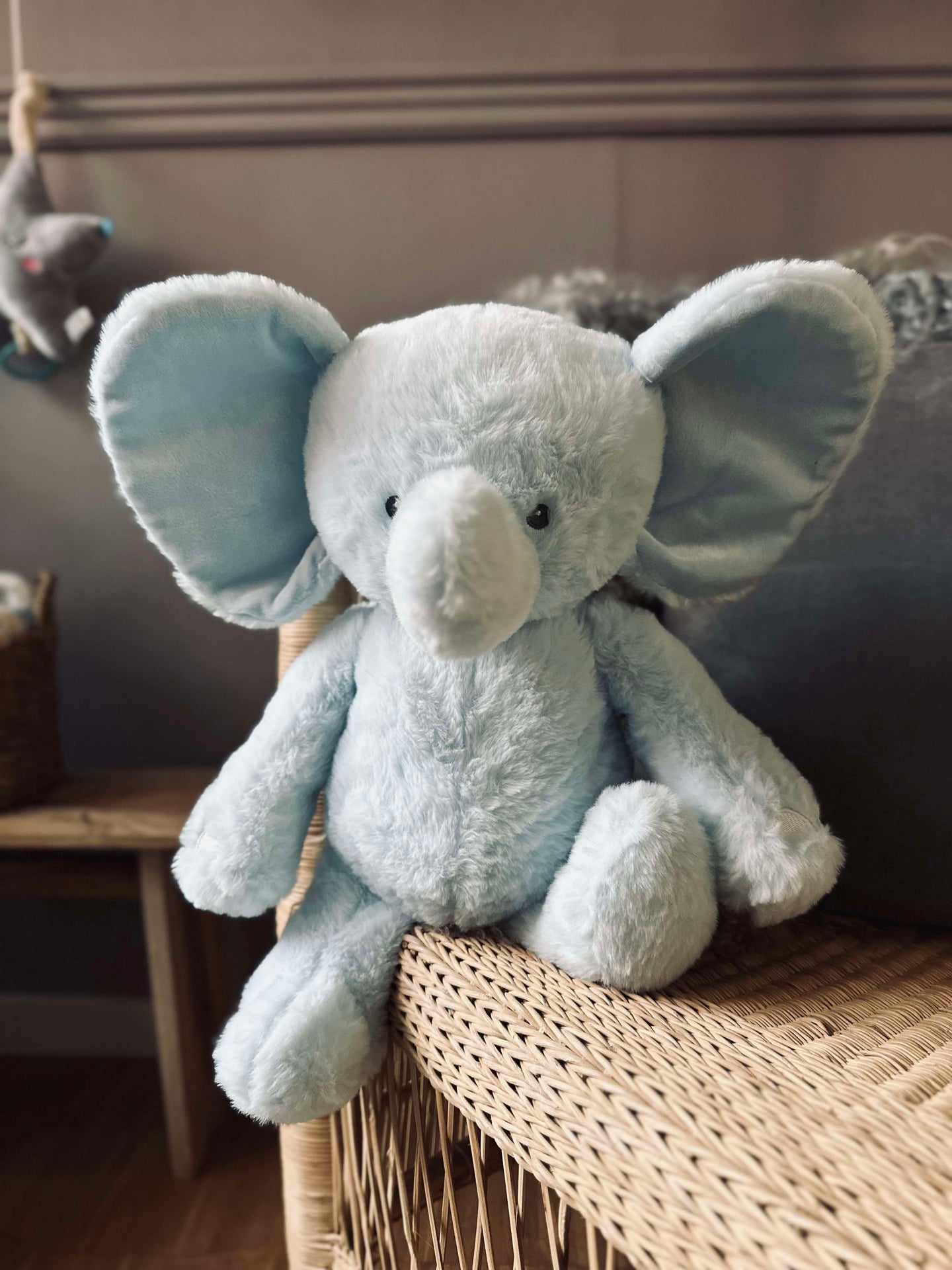 Plüsch-Elefant 38cm - Hellblau