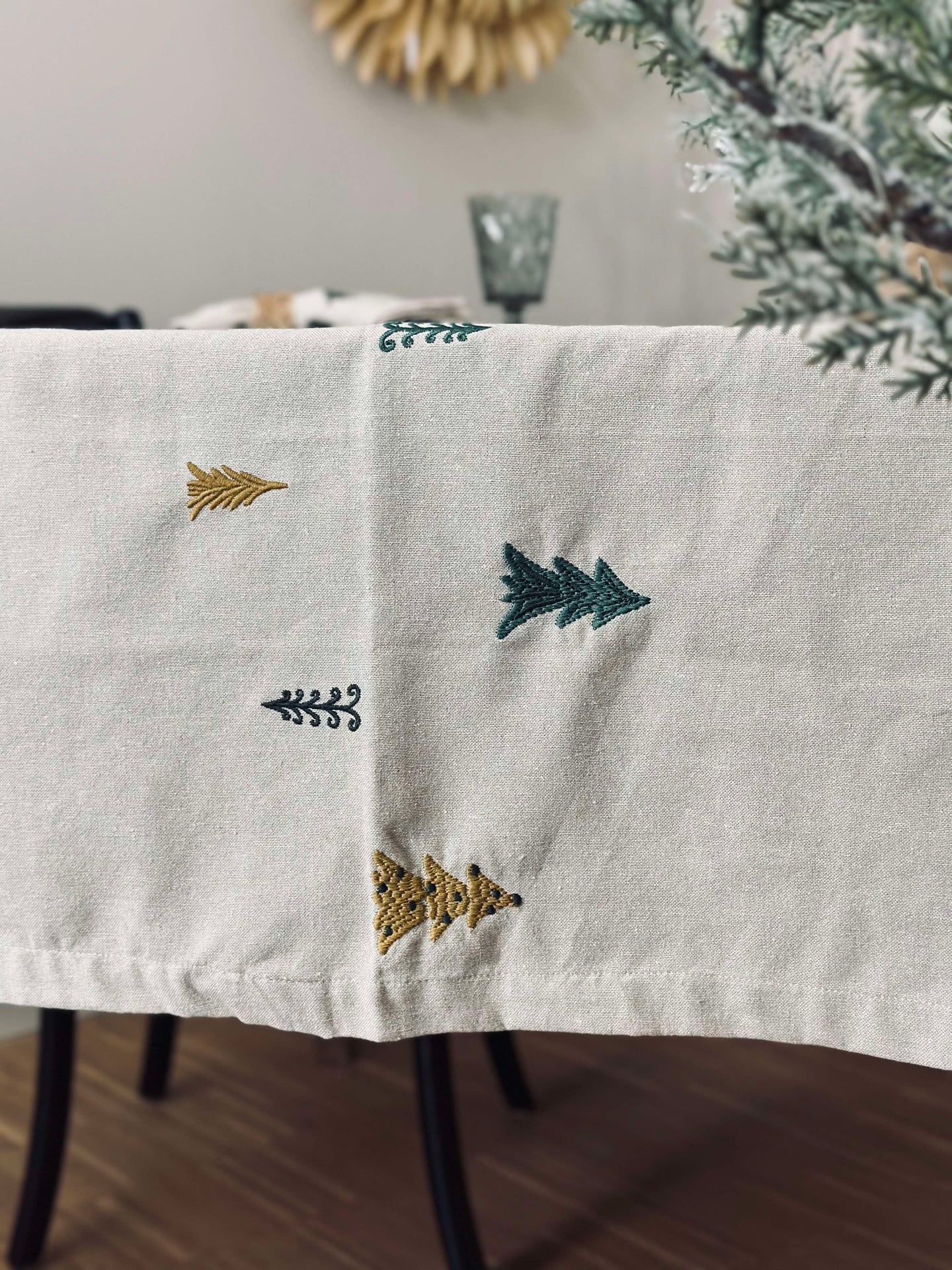 Weihnachtstischdecke Baumwolle - 140x360