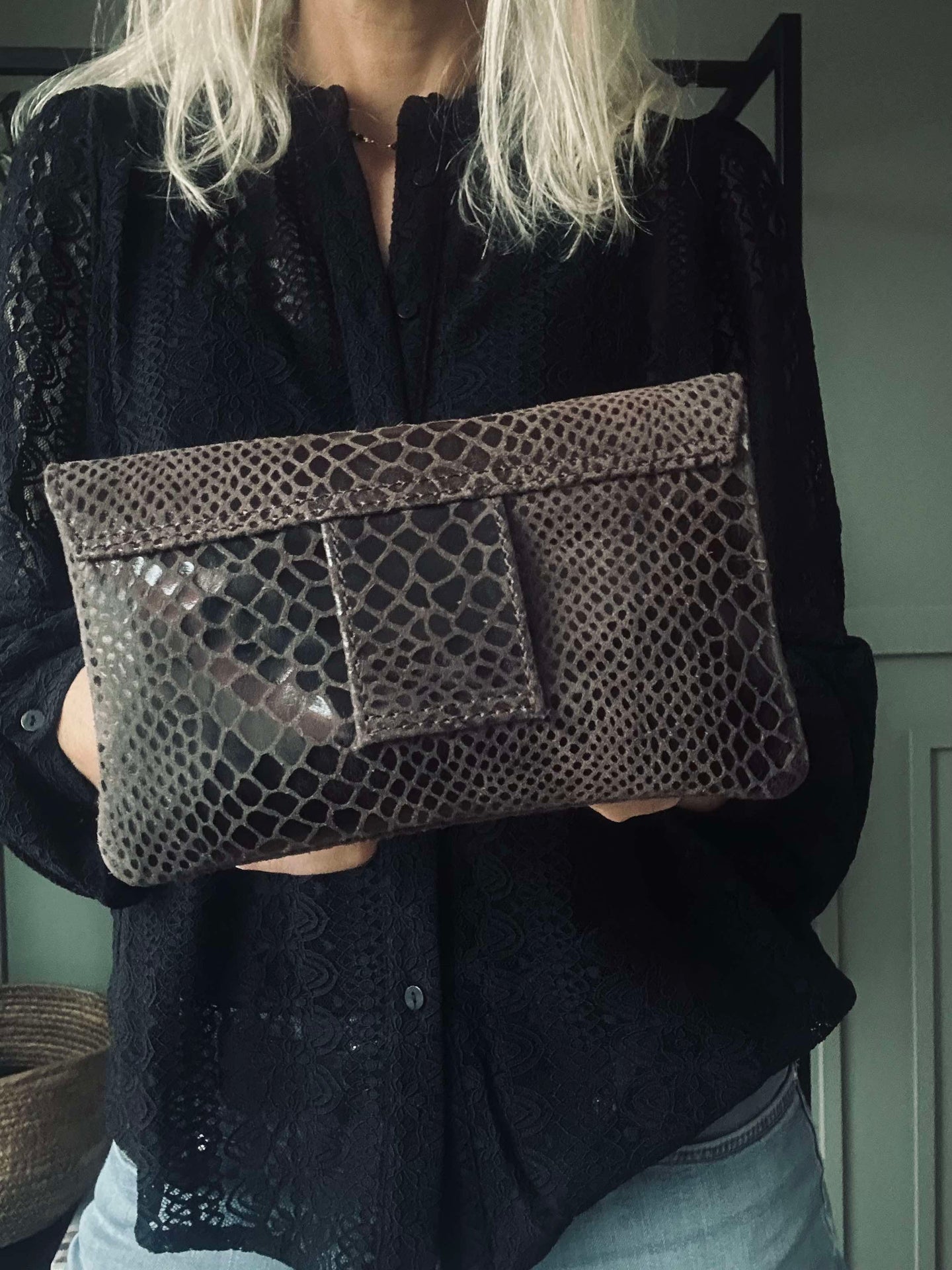 Geldbörse Aura Brown Croco