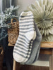 Socken Fluffy grey stripes - Set mit 2 Paar