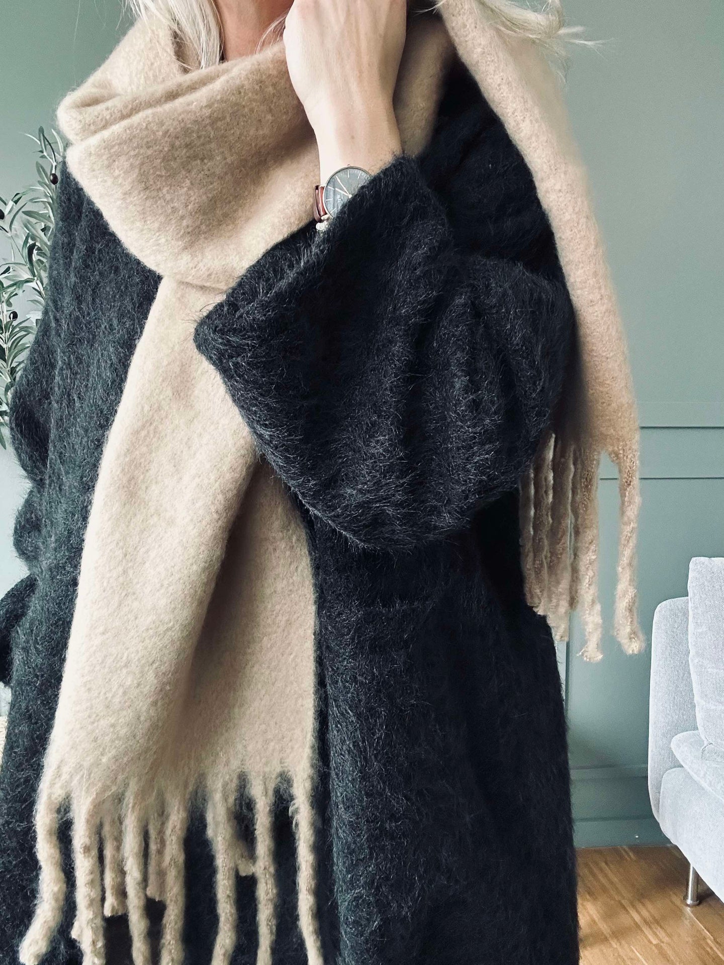 Schal Beige