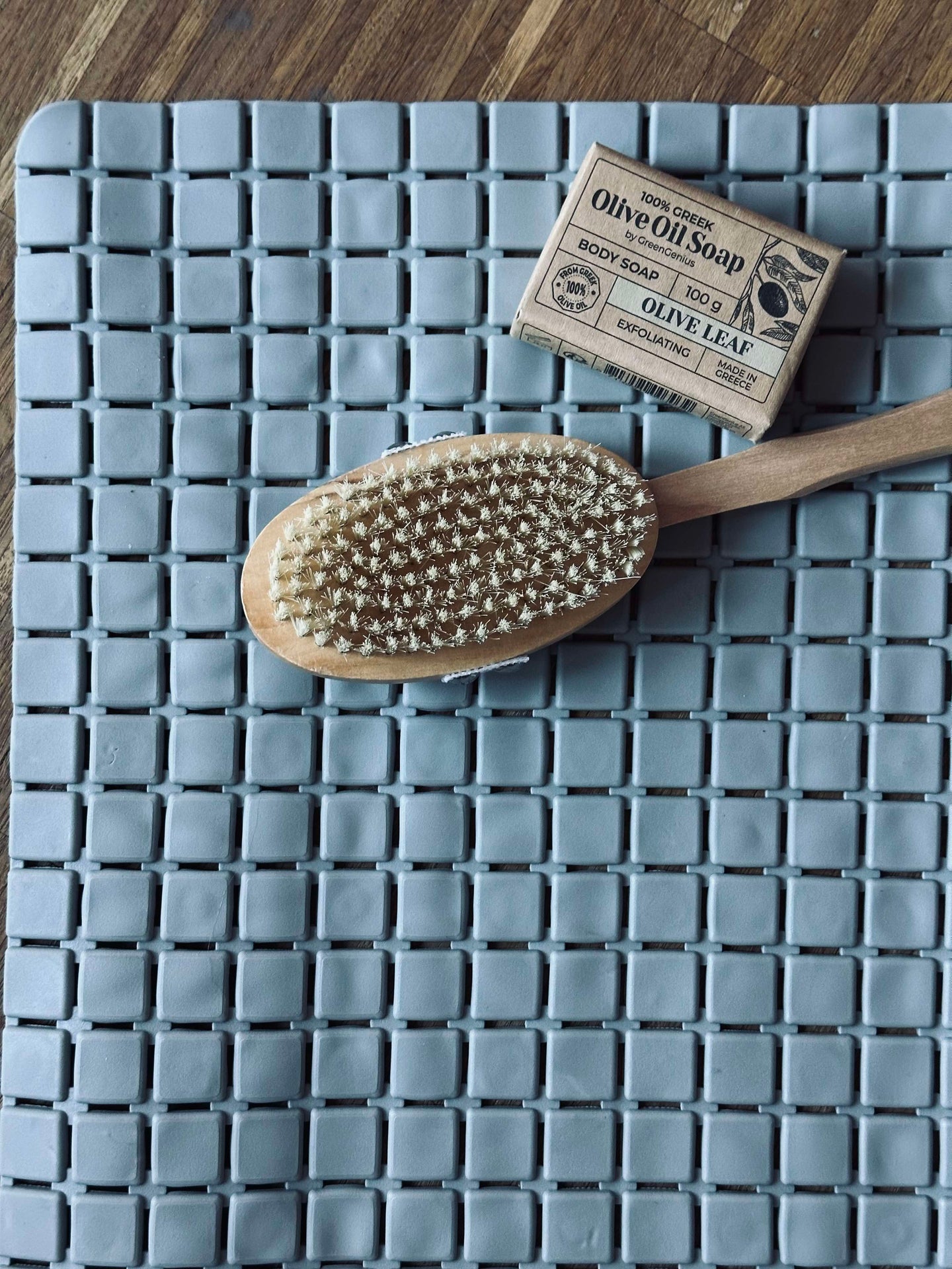 Badematte mit Saugnäpfen - Grau