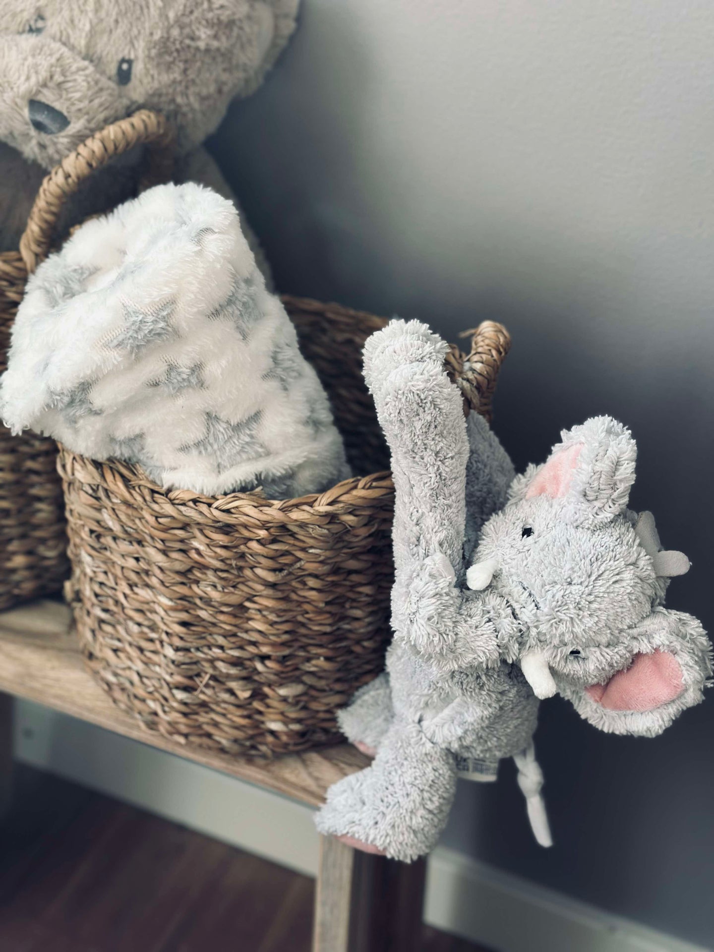 Babydecke mit Kuscheltier - Elefant