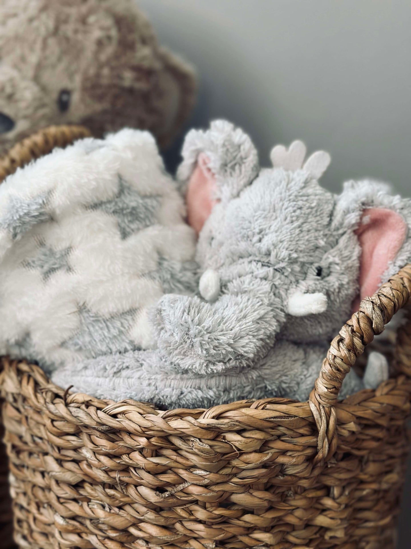 Babydecke mit Kuscheltier - Elefant