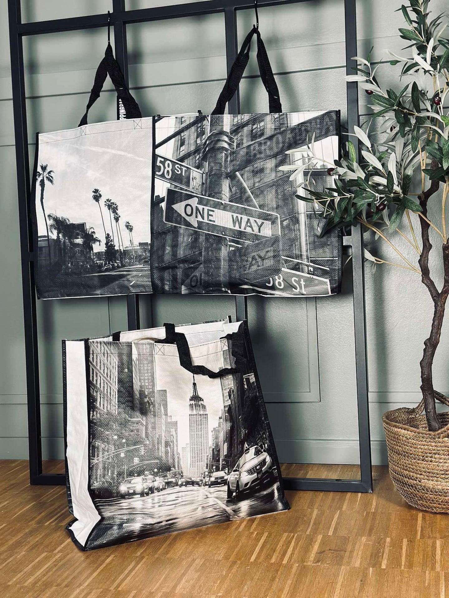 Shopper m. motiv - grau mix
