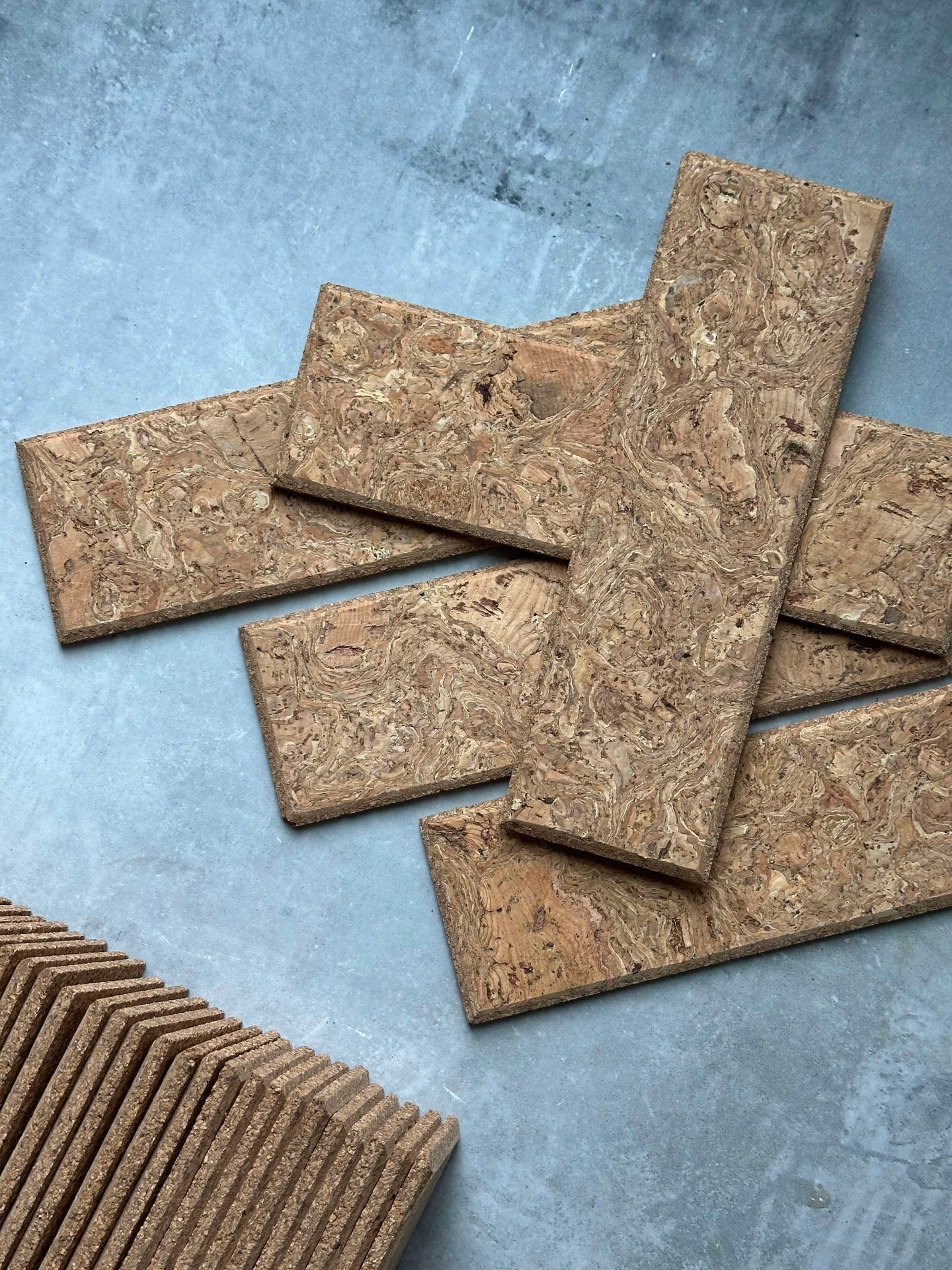 Korkziegel - Natur Paket mit 62 Stück