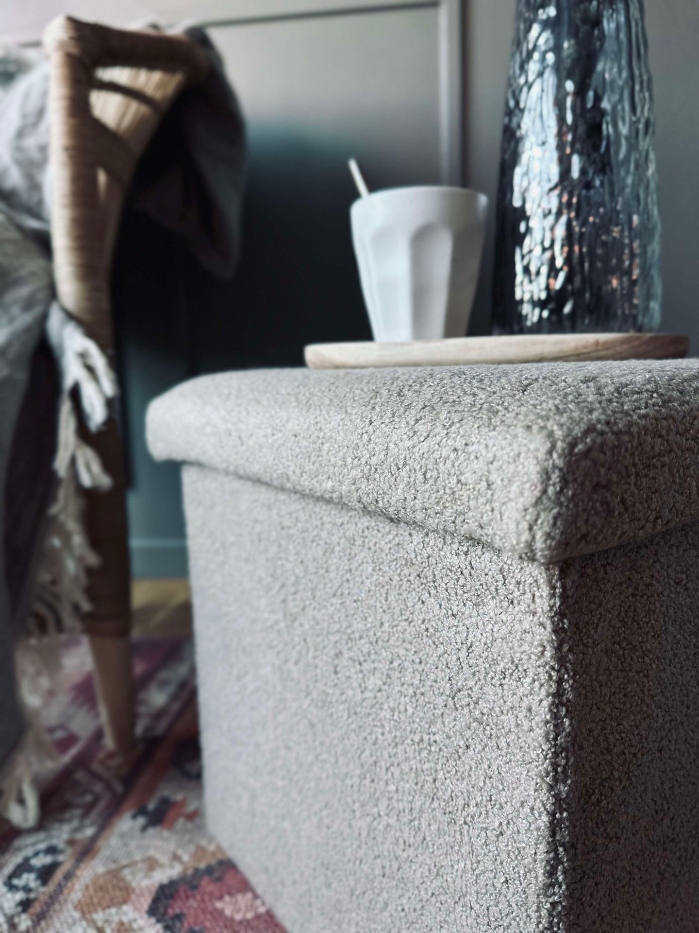 Aufbewahrungsbox mit Deckel - Beige