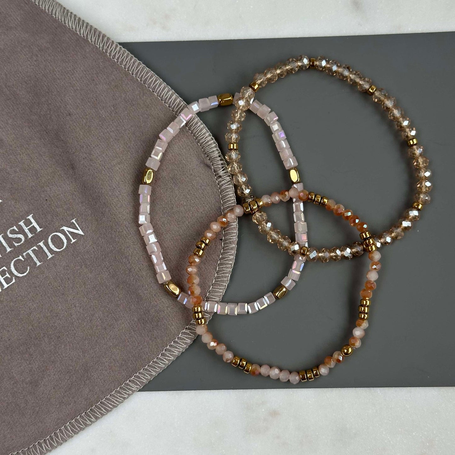 Armband Merle Natur - Set mit 3 Stk
