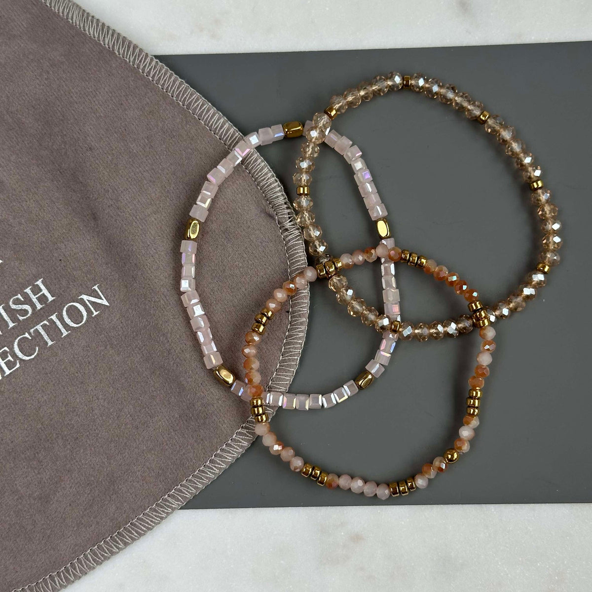 Armband Merle Natur - Set mit 3 Stk