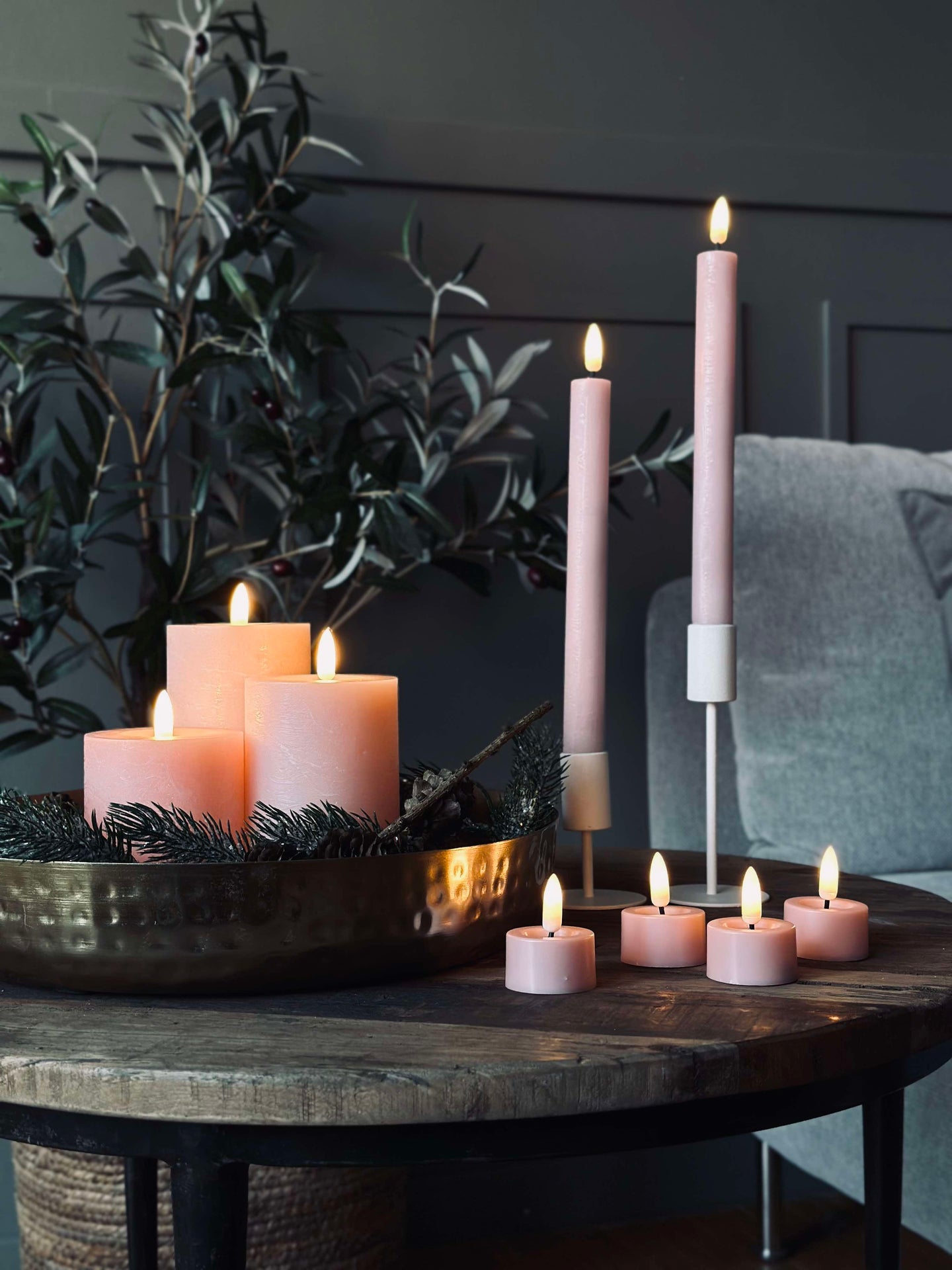 LED-Licht-Paket mit 9 LED-Leuchten - Rosa