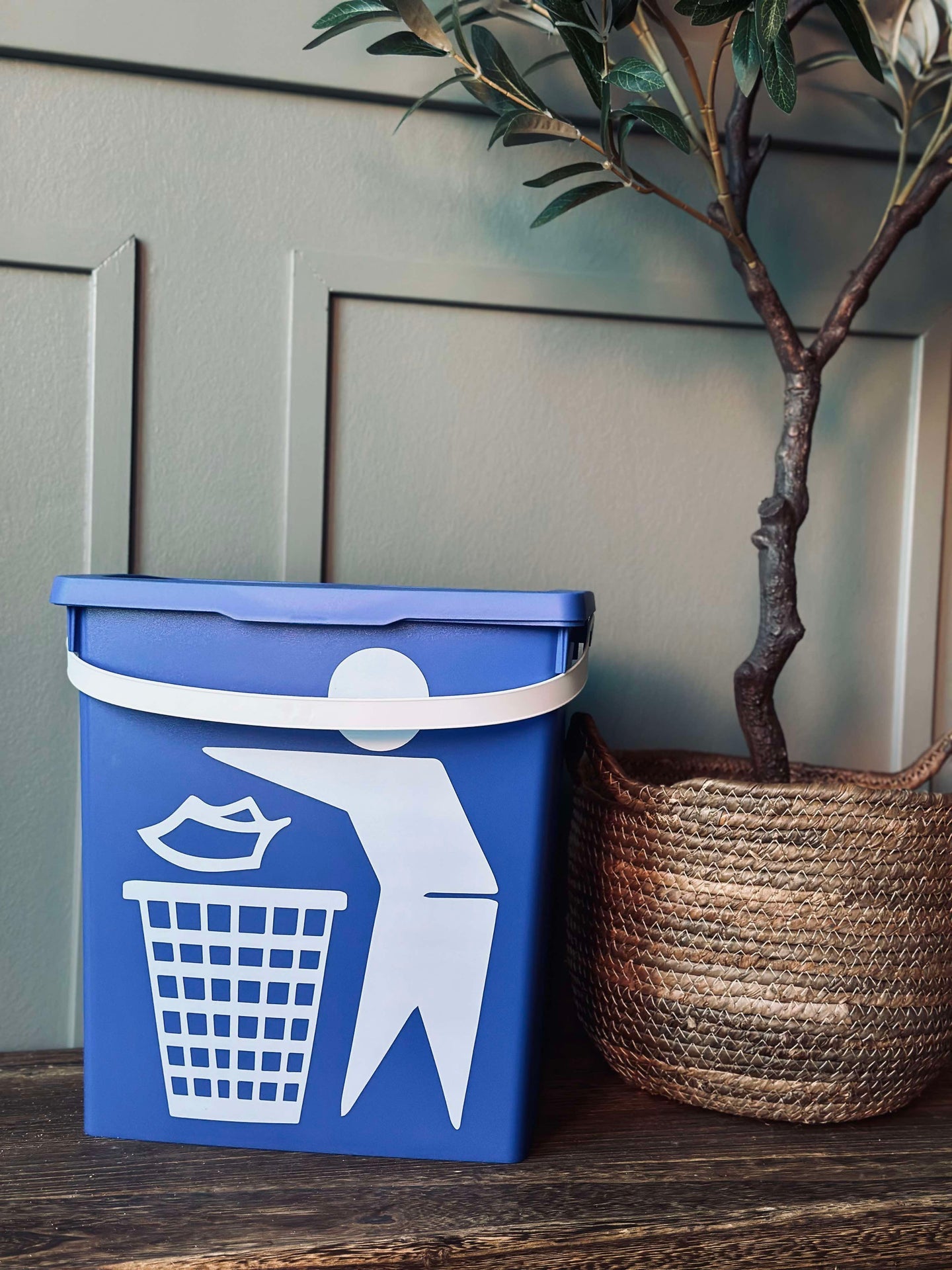 BIO Eimer mit Deckel 12 Liter - BLAU