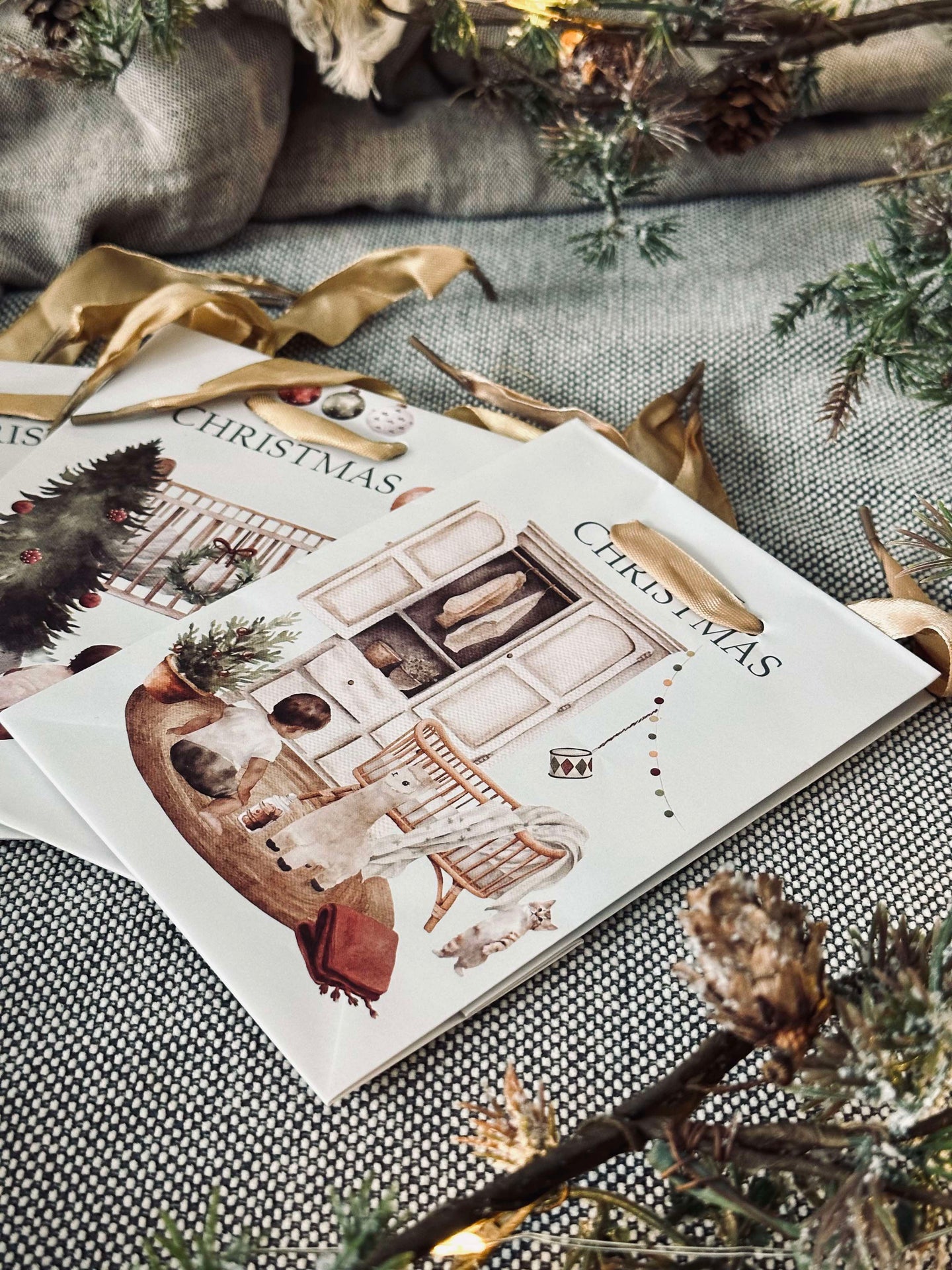 Geschenktüte Weihnachtsmotiv - 1 Stk.