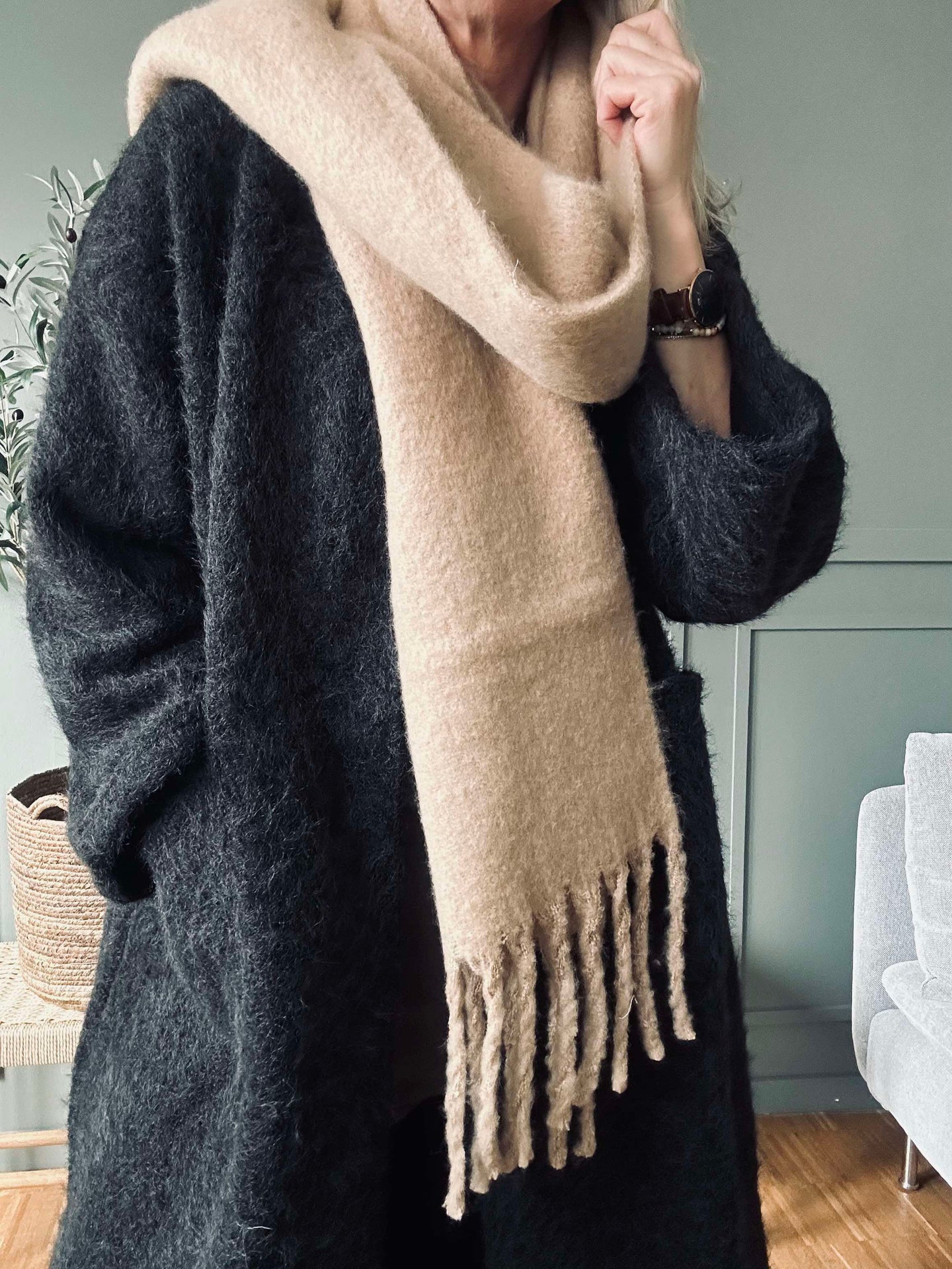 Schal Beige