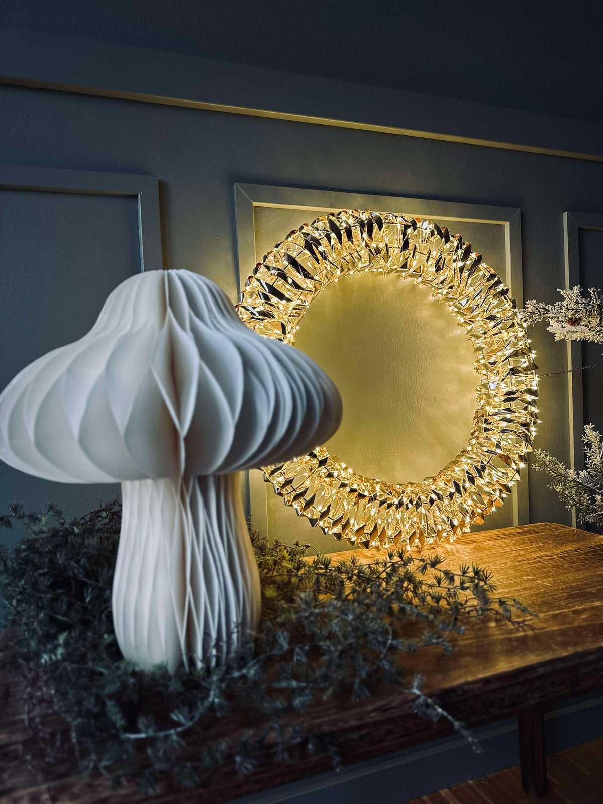 Kranz mit 720 Mikro-LED-Lichtern - 50 cm