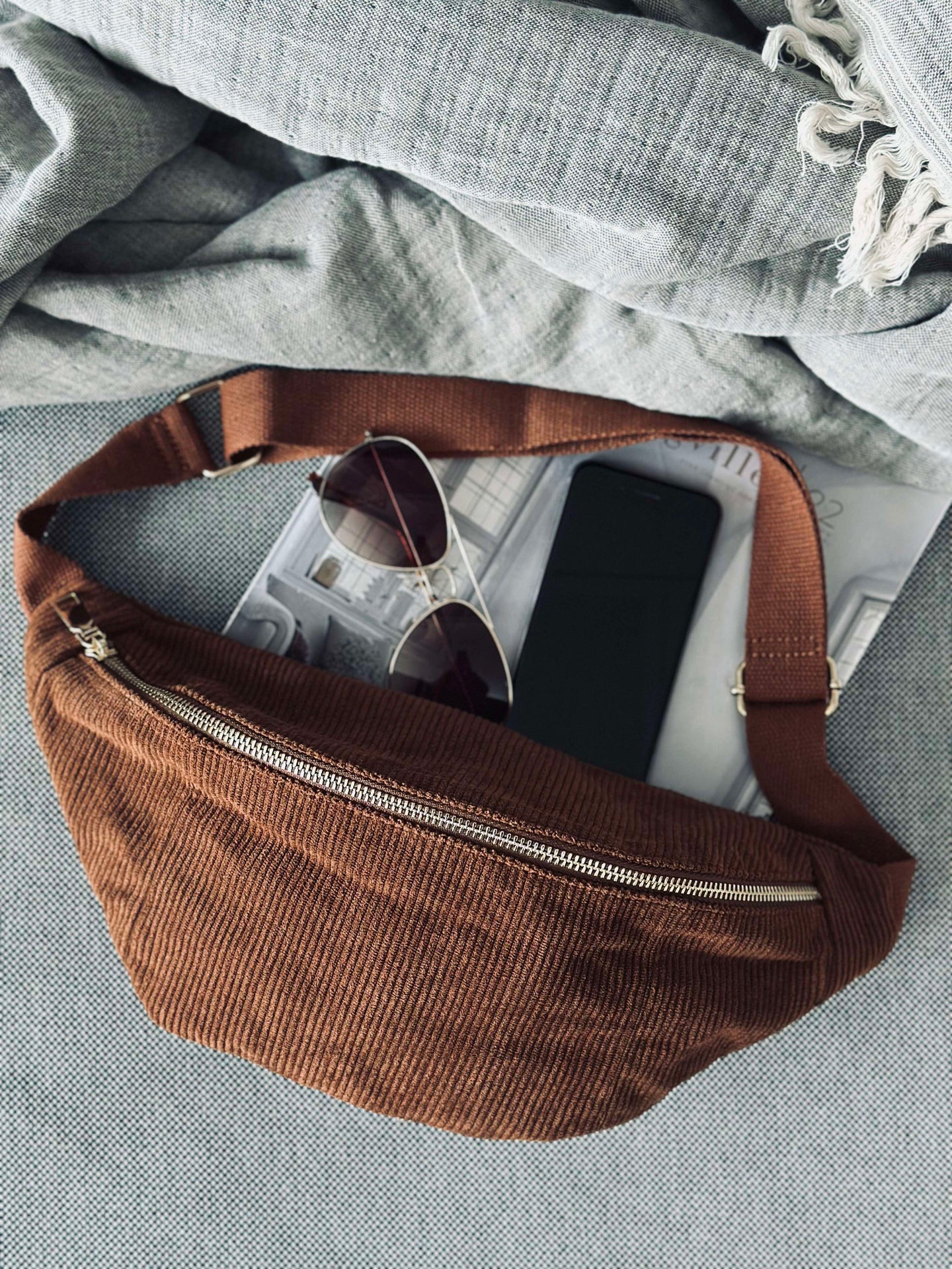 Bumbag - Whisky-Samt