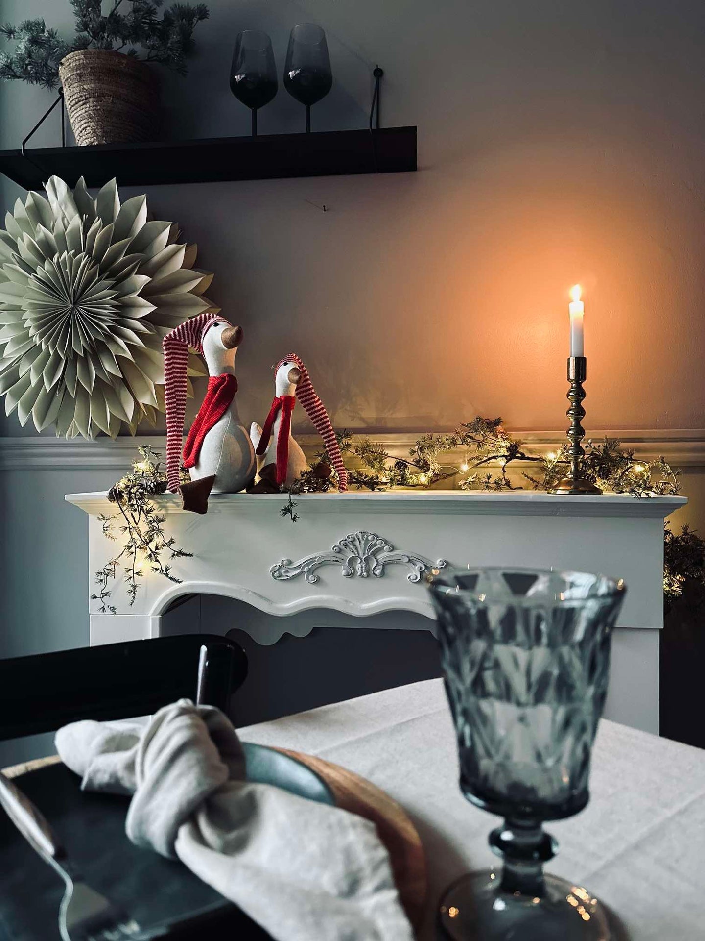 Weihnachtsente mit Mütze - Large